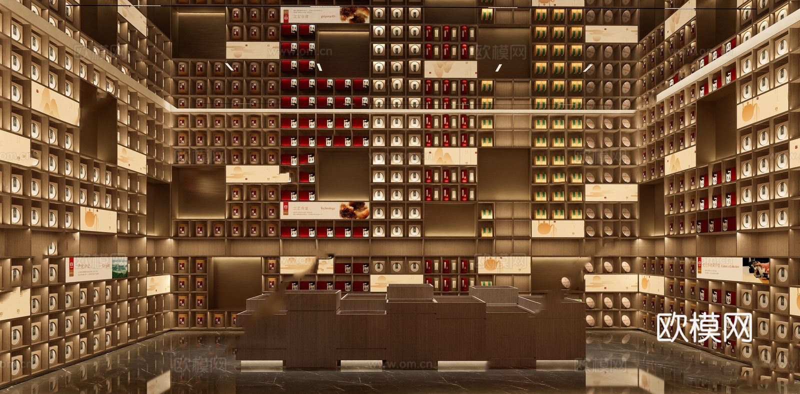 高端茶楼会所 最新全套施工图 效果图合集cad施工图