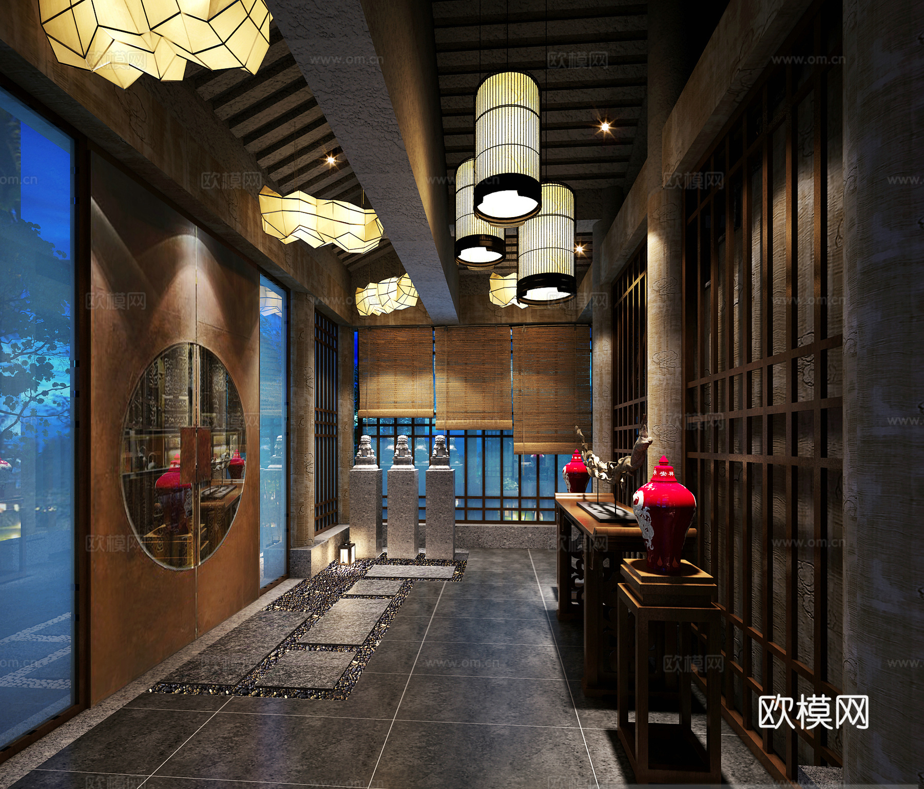 禅意茶楼 最新全套施工图合集cad施工图