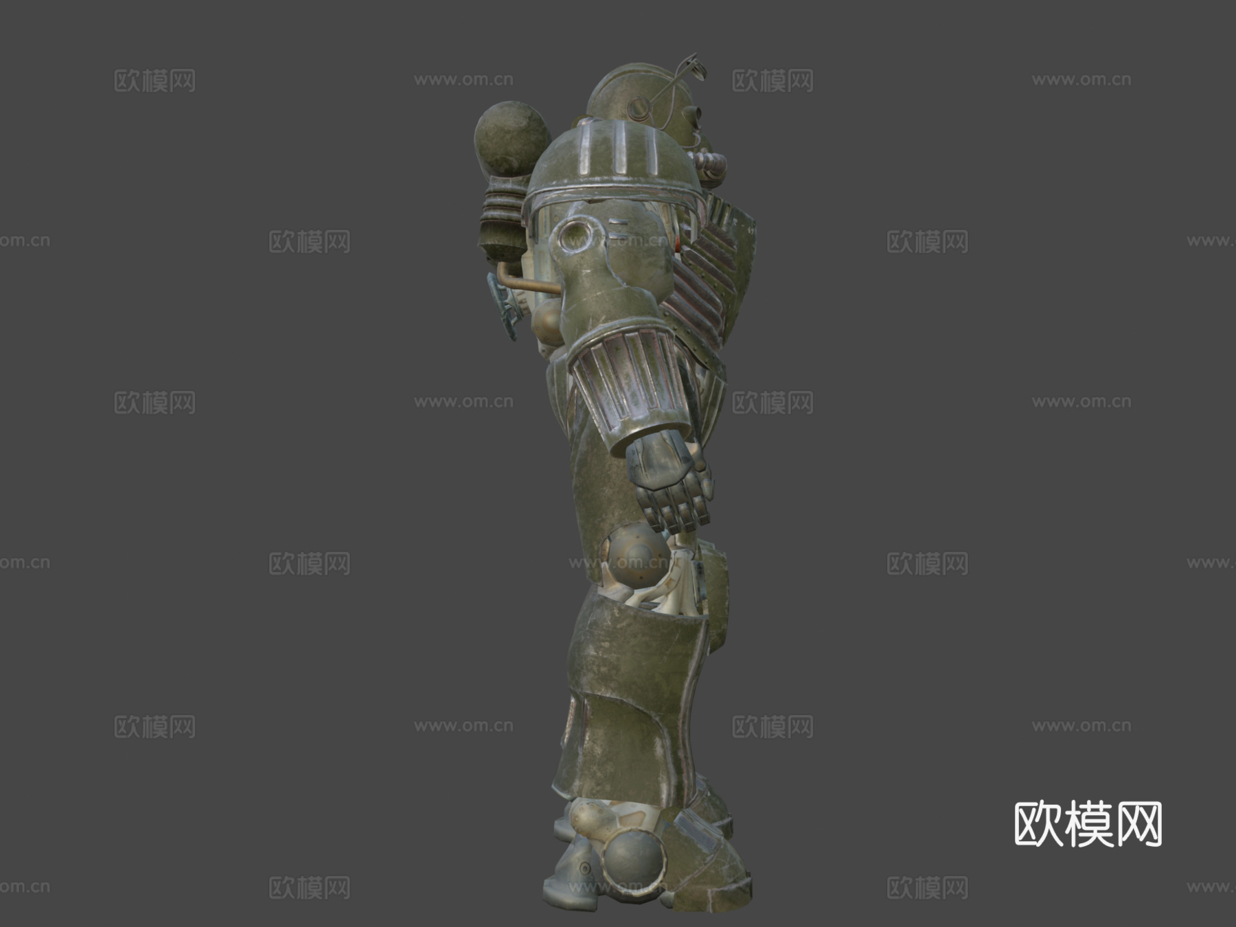 辐射T47空军动力装甲3d模型下载（渲染图6）