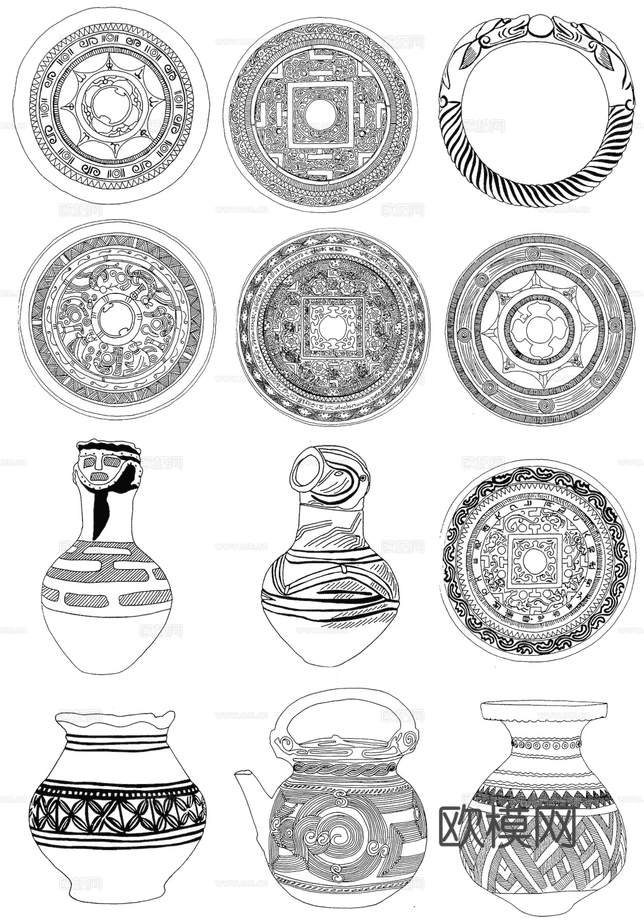 黑白遮罩通道黑白凹凸高光遮罩线条花纹纹理水泥做旧脏旧墙面下载
