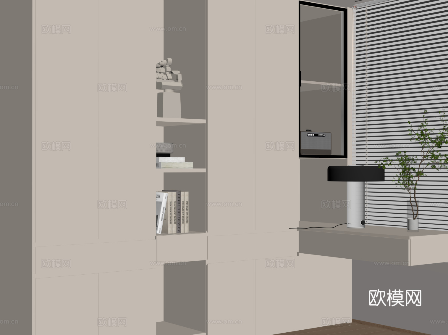 现代衣柜su模型