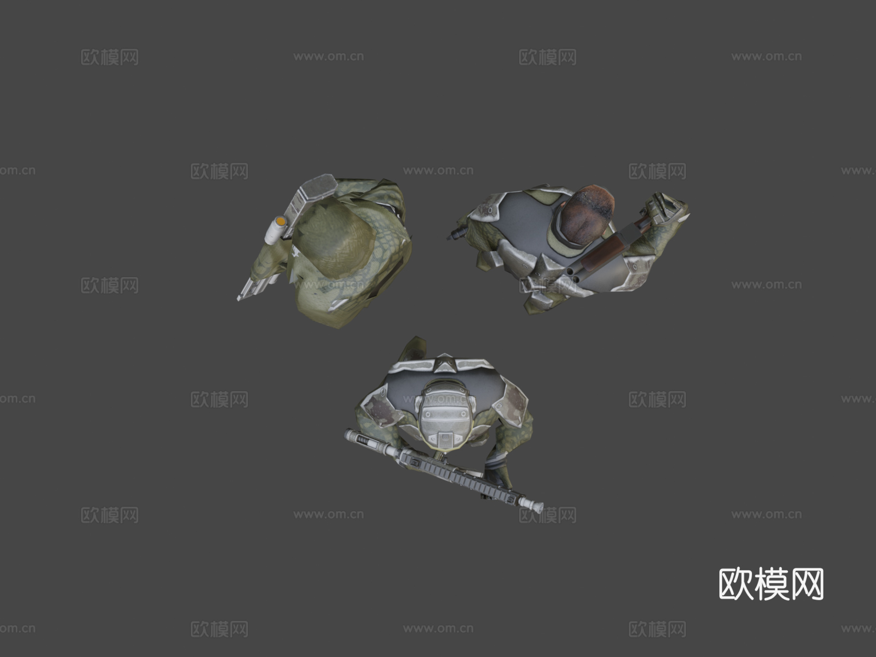 龙牙雇佣兵3d模型下载（渲染图5）