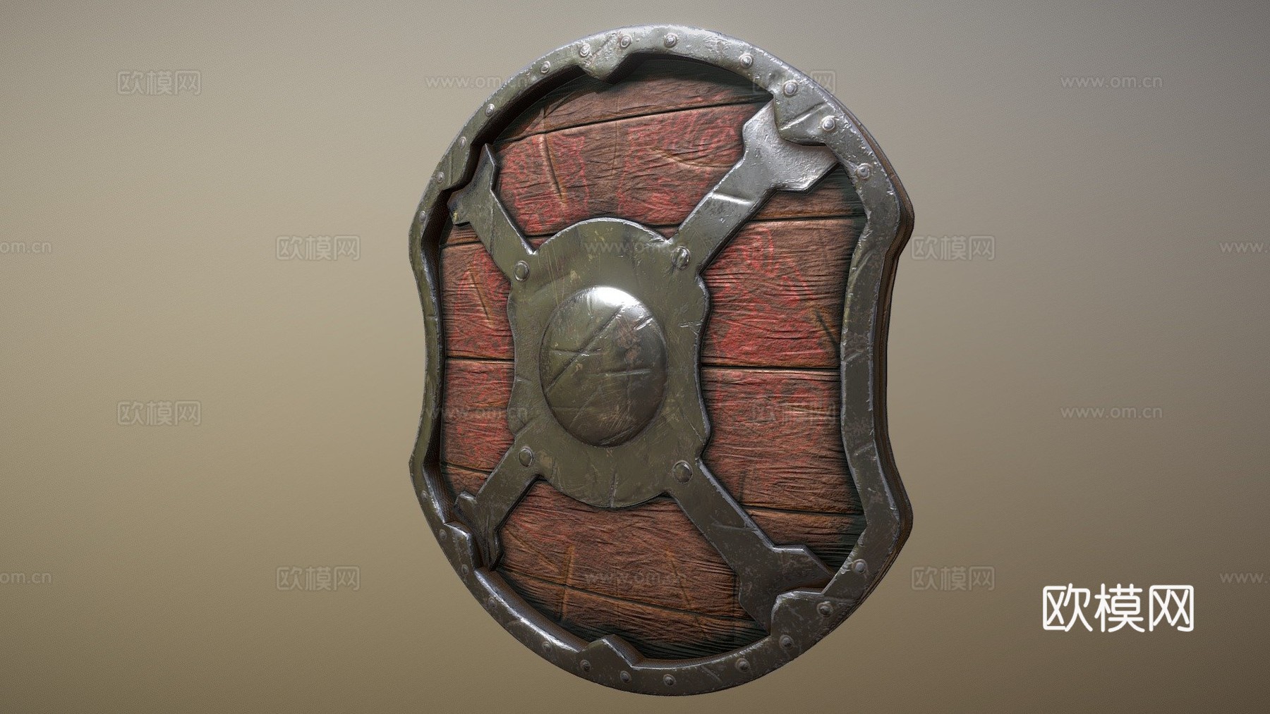 维京盾强化版3d模型下载（渲染图1）