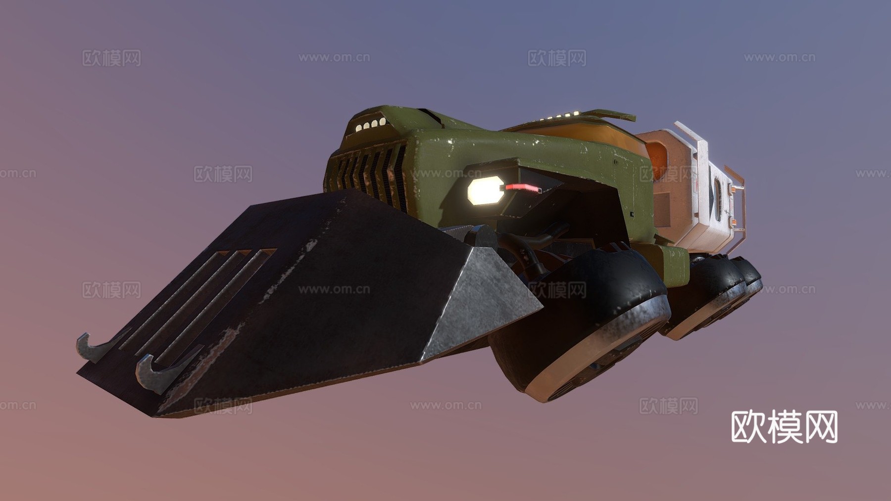 乌拉尔4320反重力悬浮卡车3d模型下载（渲染图1）