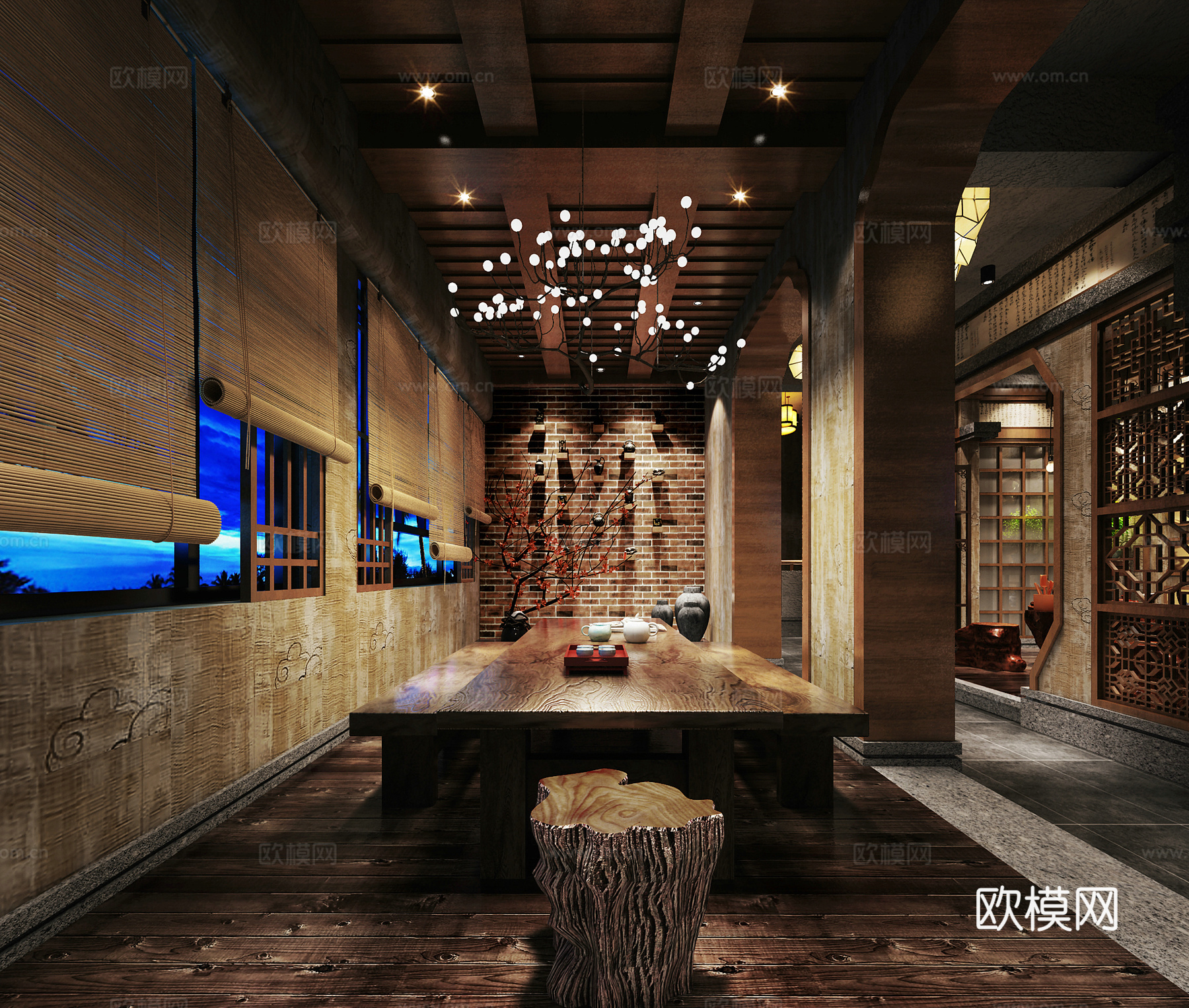 禅意茶楼 最新全套施工图合集cad施工图