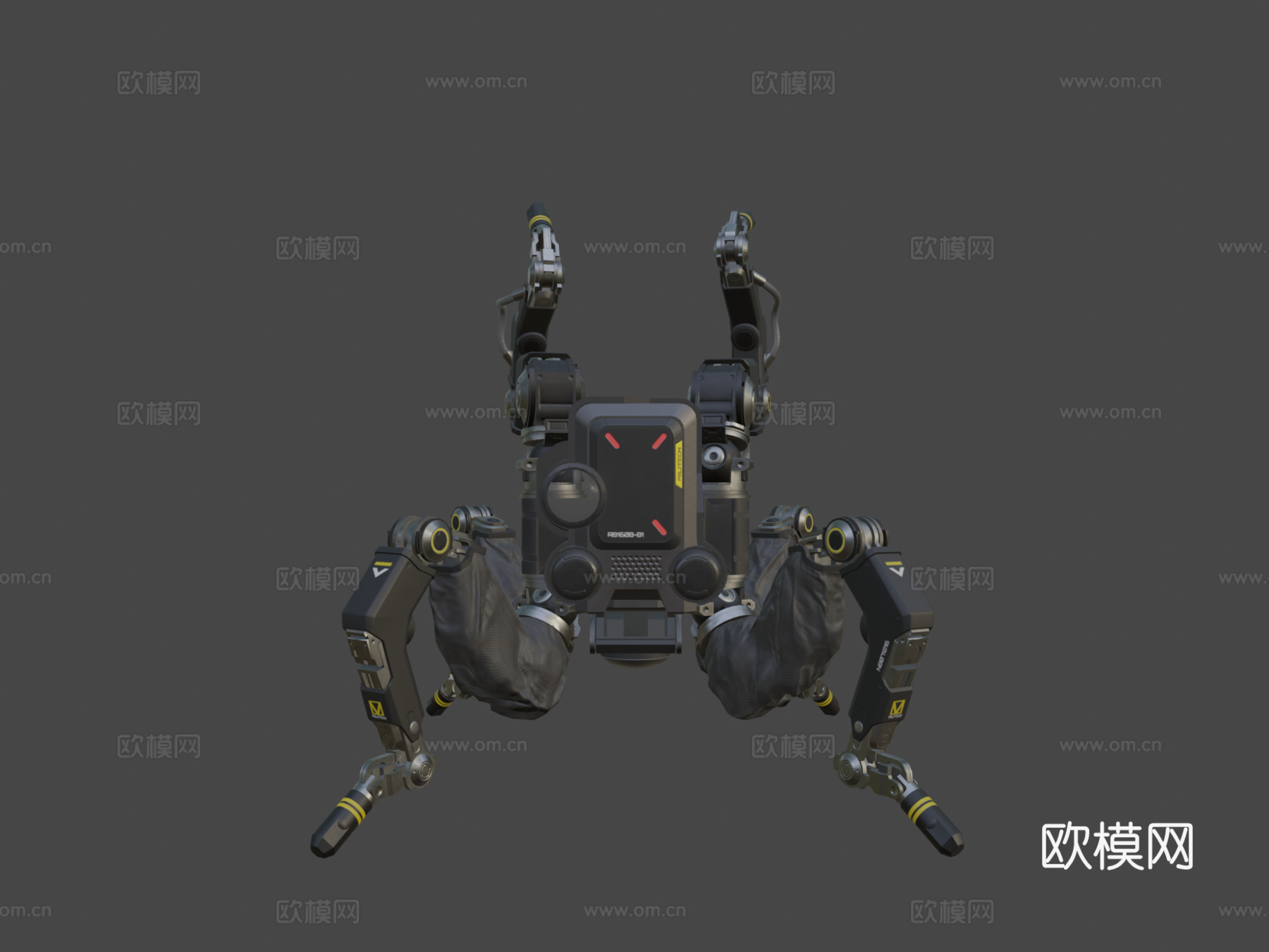 赛博朋克2077军用科技机器人3d模型下载（渲染图7）