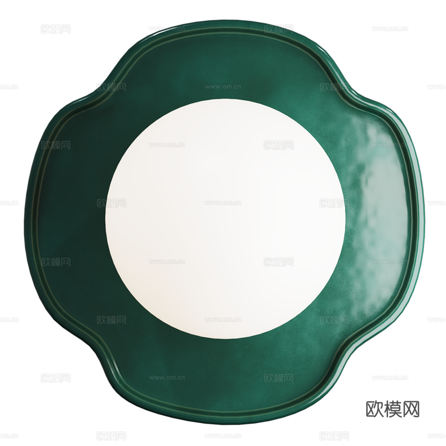 陶瓷与蛋白石玻璃壁灯 Holi3d模型下载