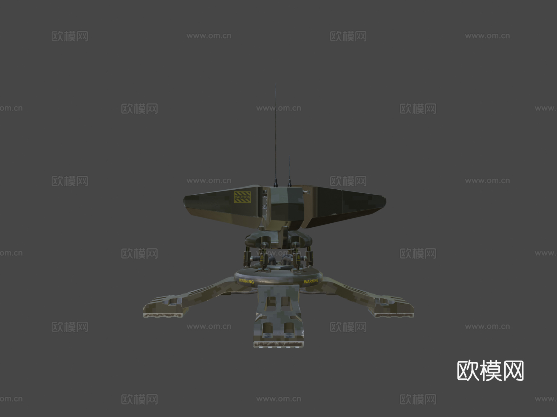 炮塔3d模型下载（渲染图7）