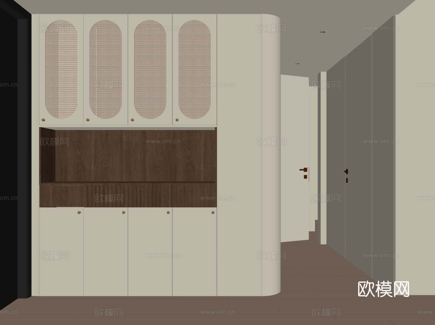 法式鞋柜su模型