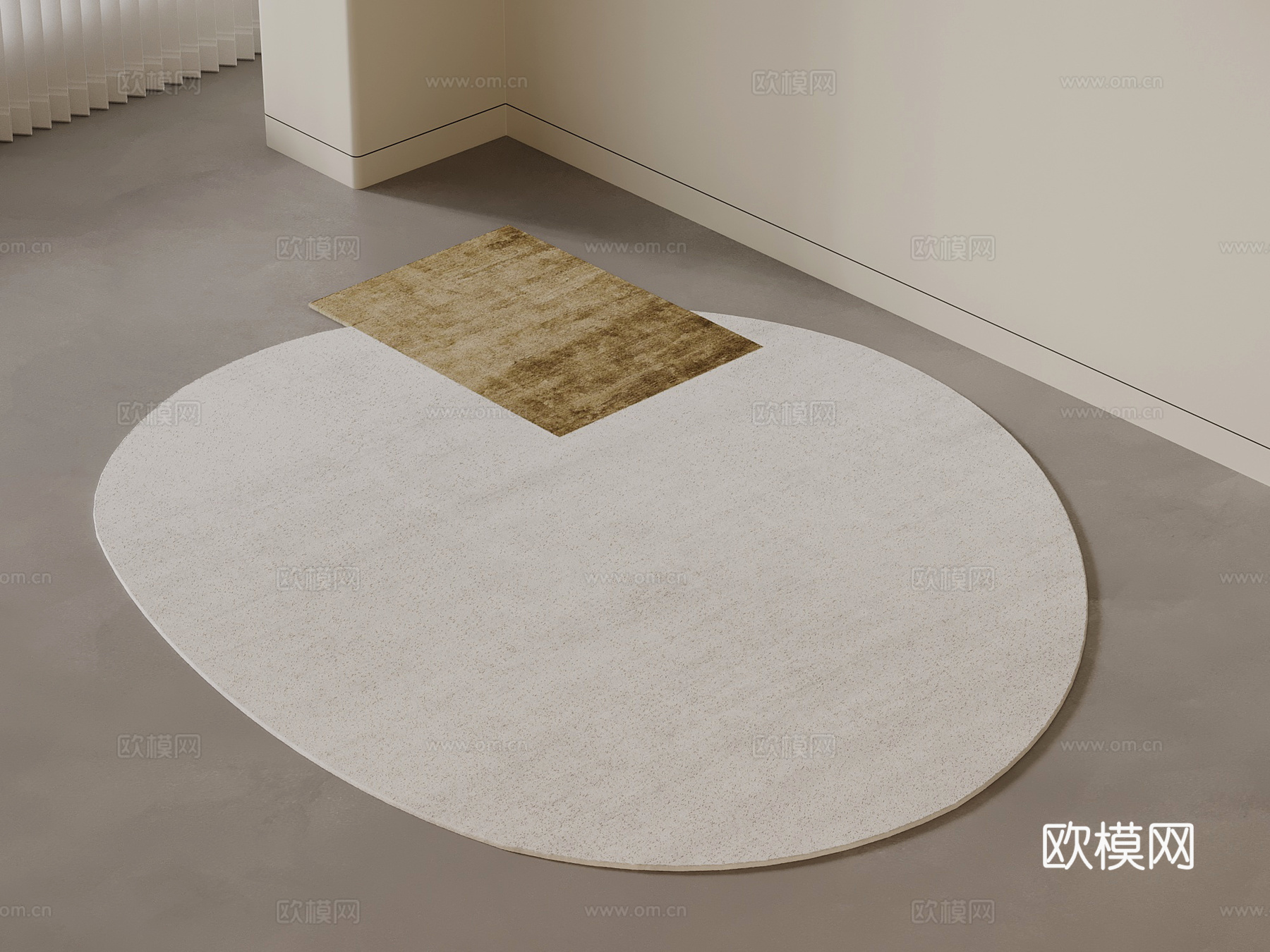 现代地毯 异形地毯su模型