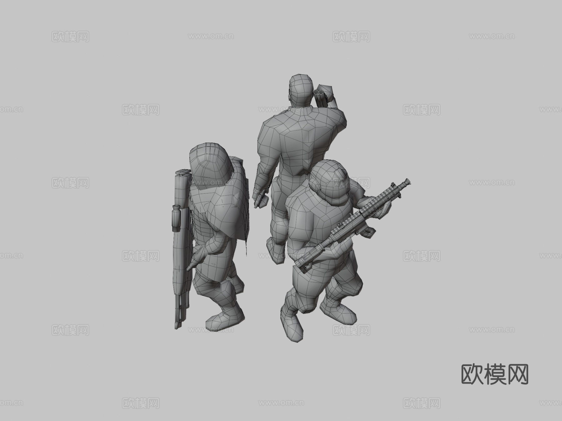 龙牙雇佣兵3d模型下载（渲染图3）