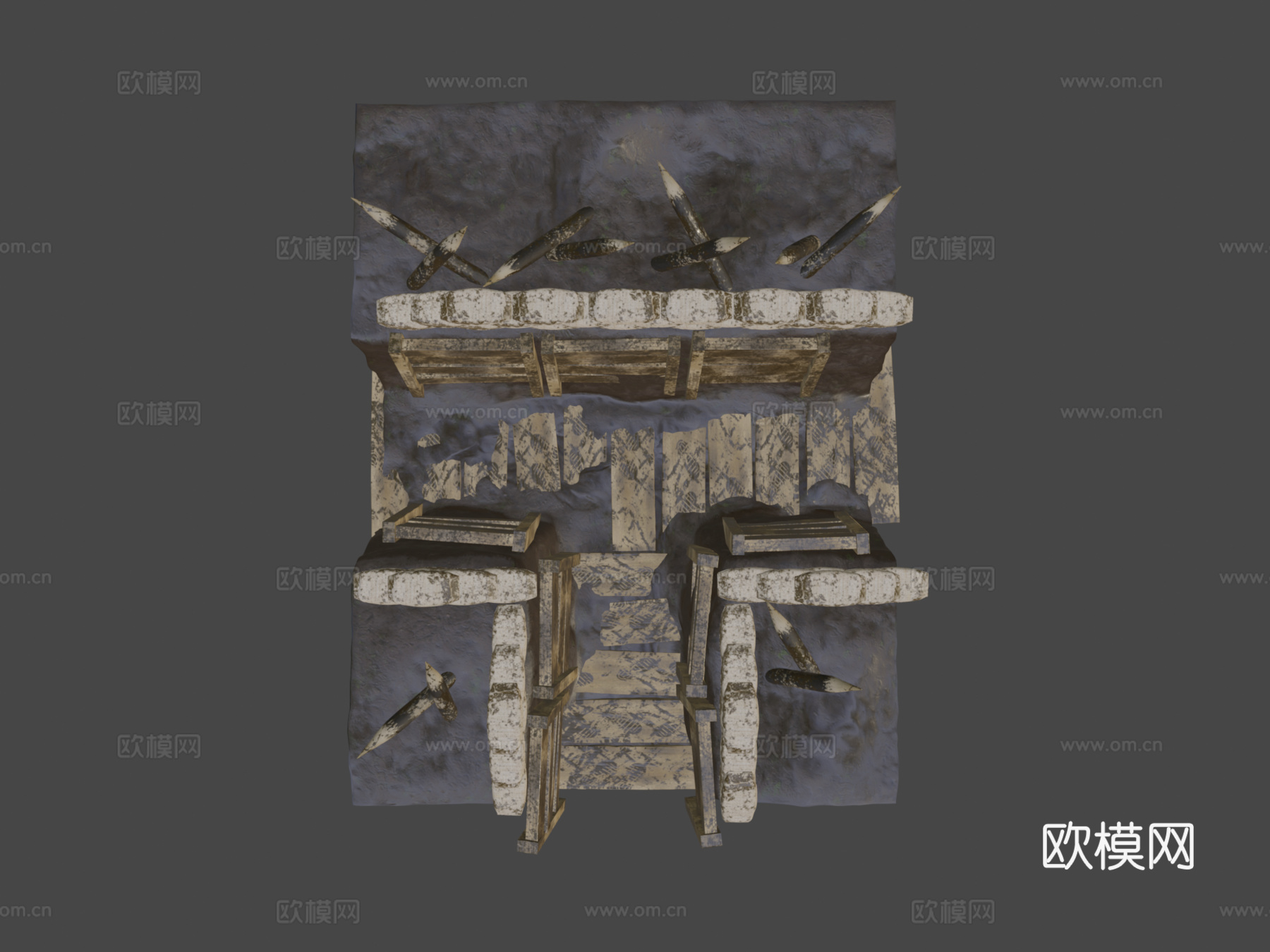 第一次世界大战战壕3d模型下载（渲染图7）