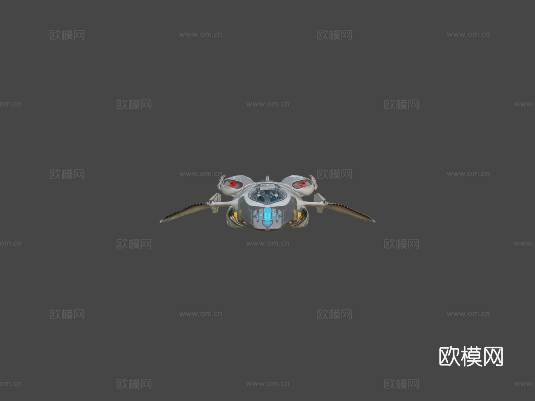 AC409女武神级曲速战斗机3d模型下载（渲染图6）