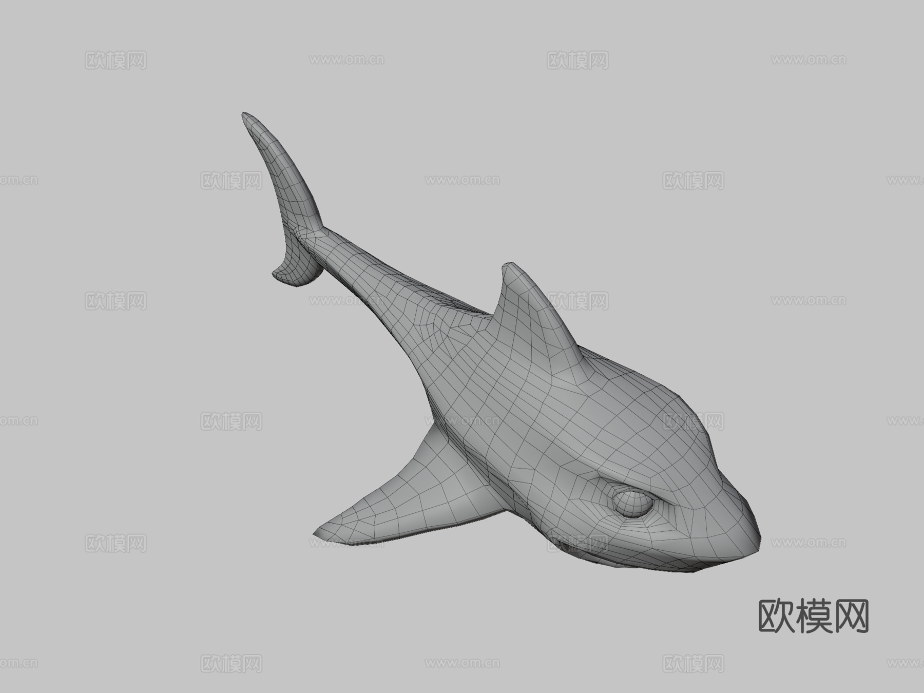 鲨鱼芬恩3d模型下载（渲染图3）