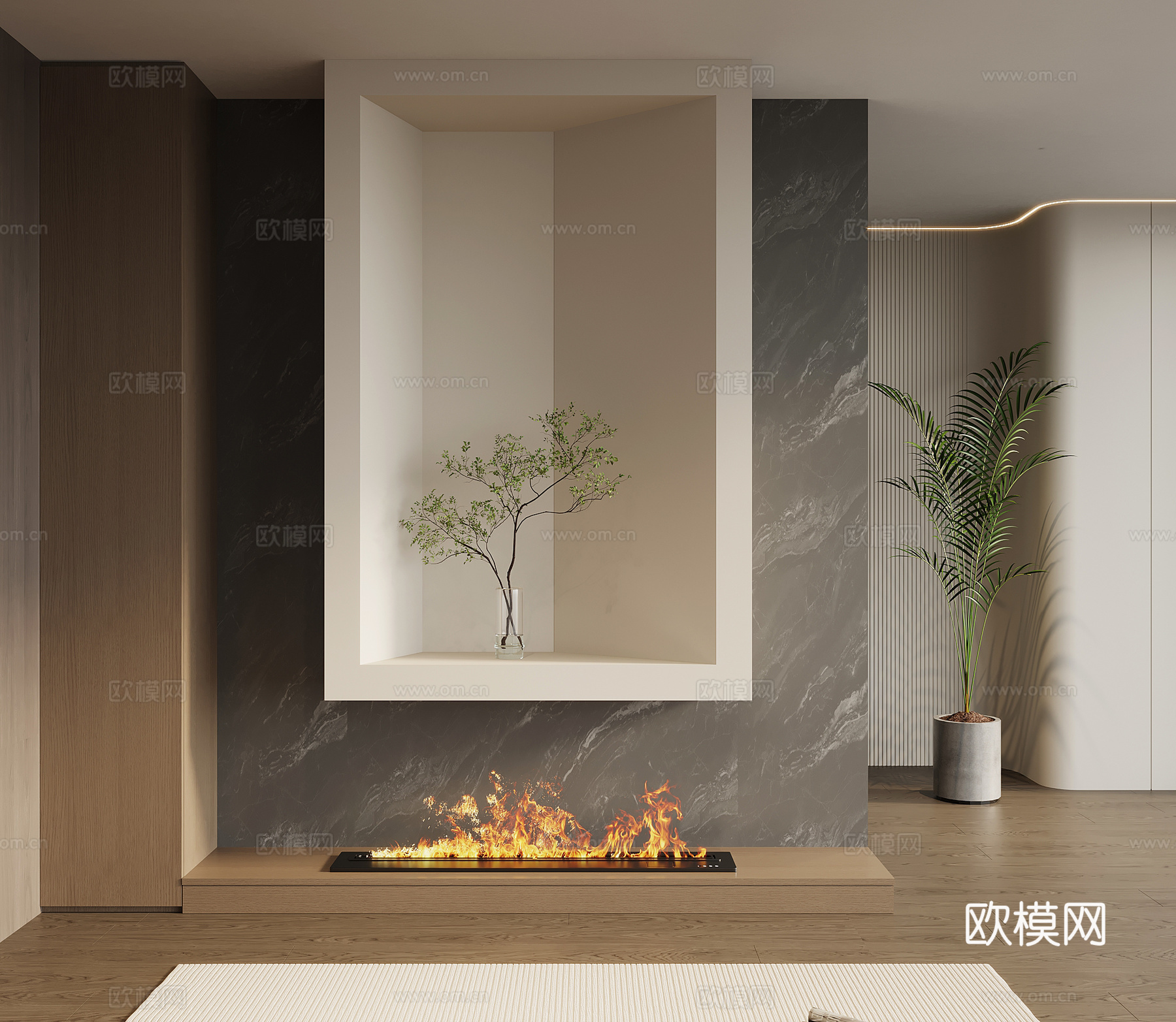 现代意式玄关柜 鞋柜su模型