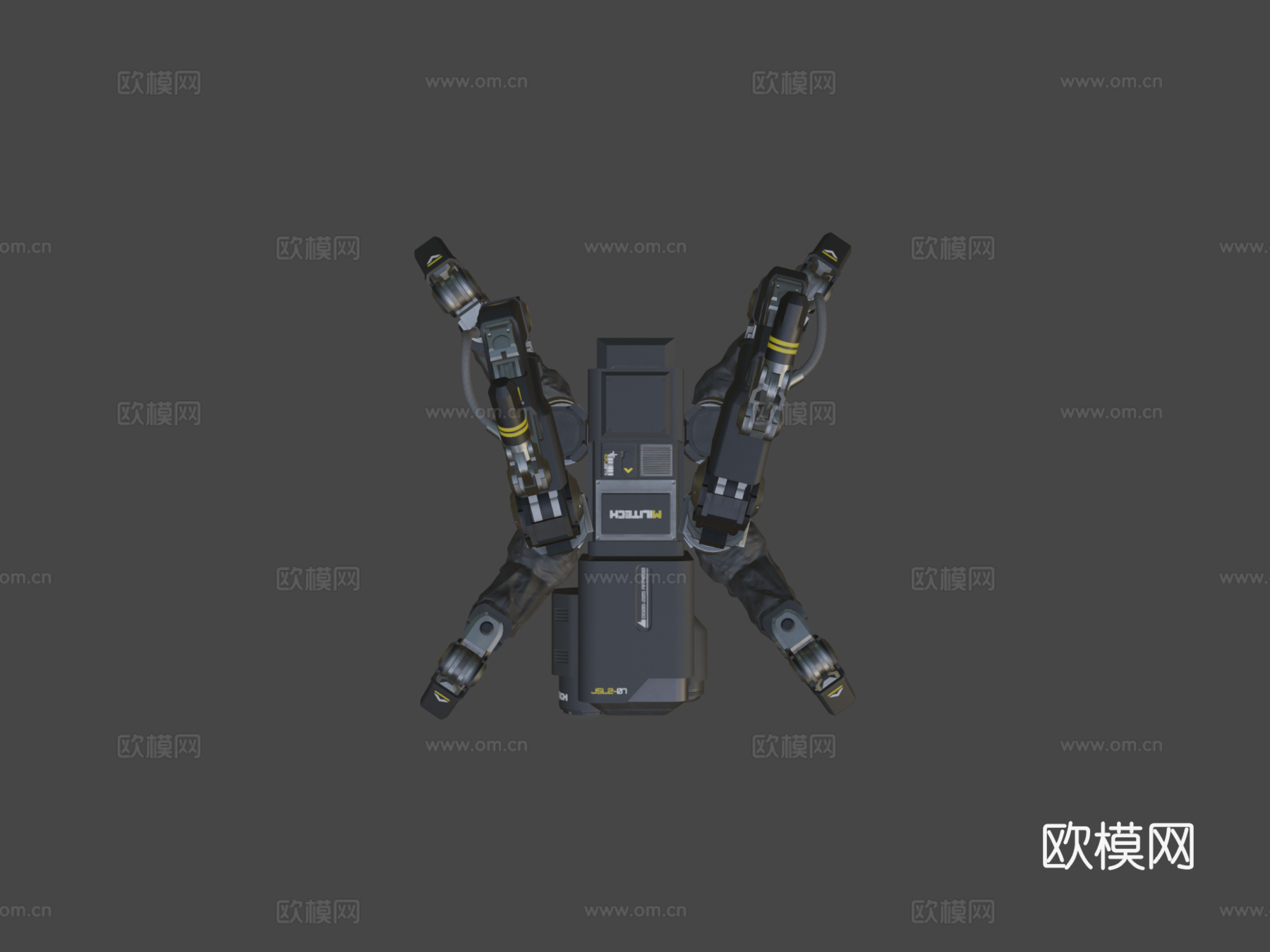 赛博朋克2077军用科技机器人3d模型下载（渲染图5）