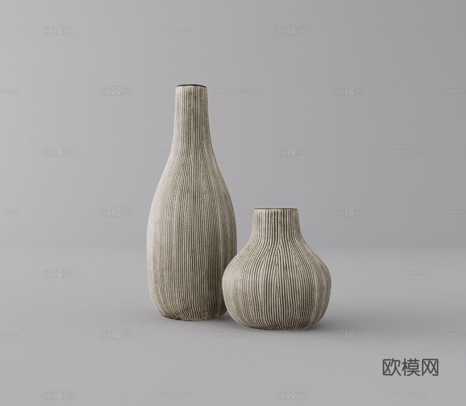 瓶子摆件su模型