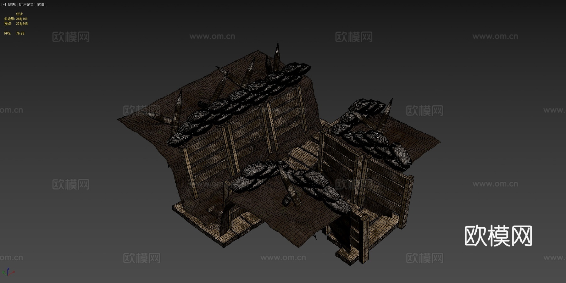 第一次世界大战战壕3d模型下载（渲染图4）