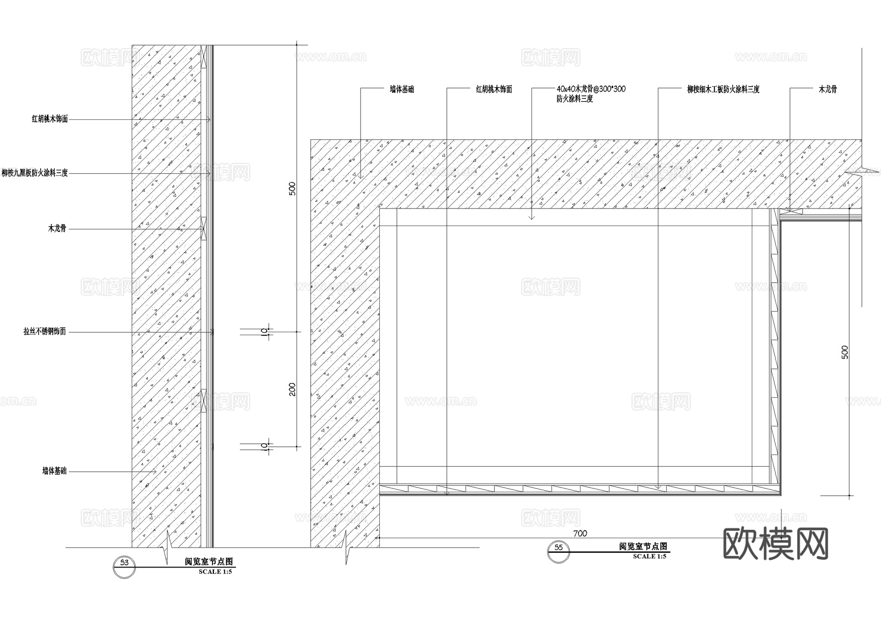 电子阅档室图书室CAD施工图cad施工图下载（渲染图5）