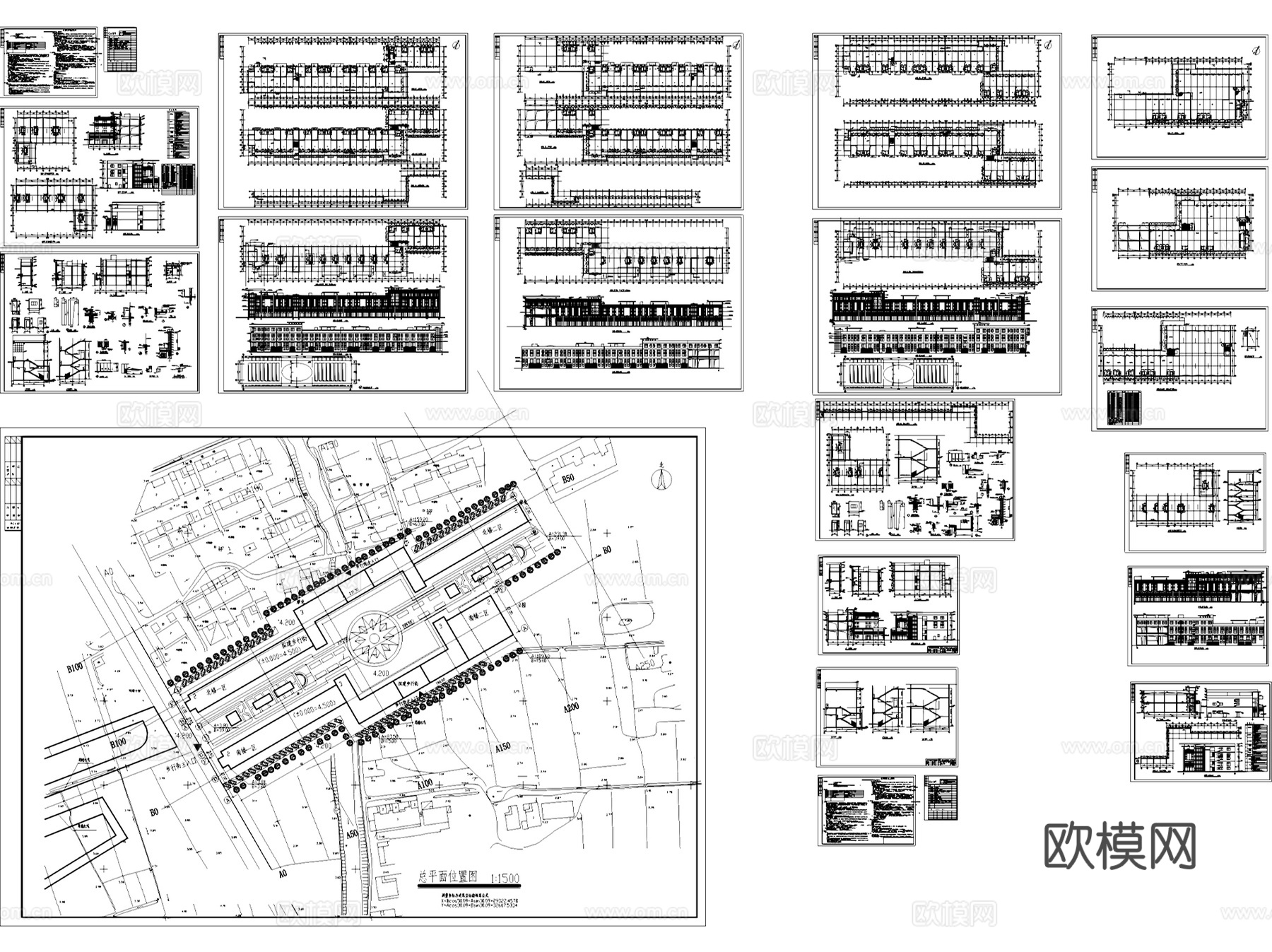 江阴市双牌小区3#地块锦隆商业步行街建筑CAD施工图整套cad施工图