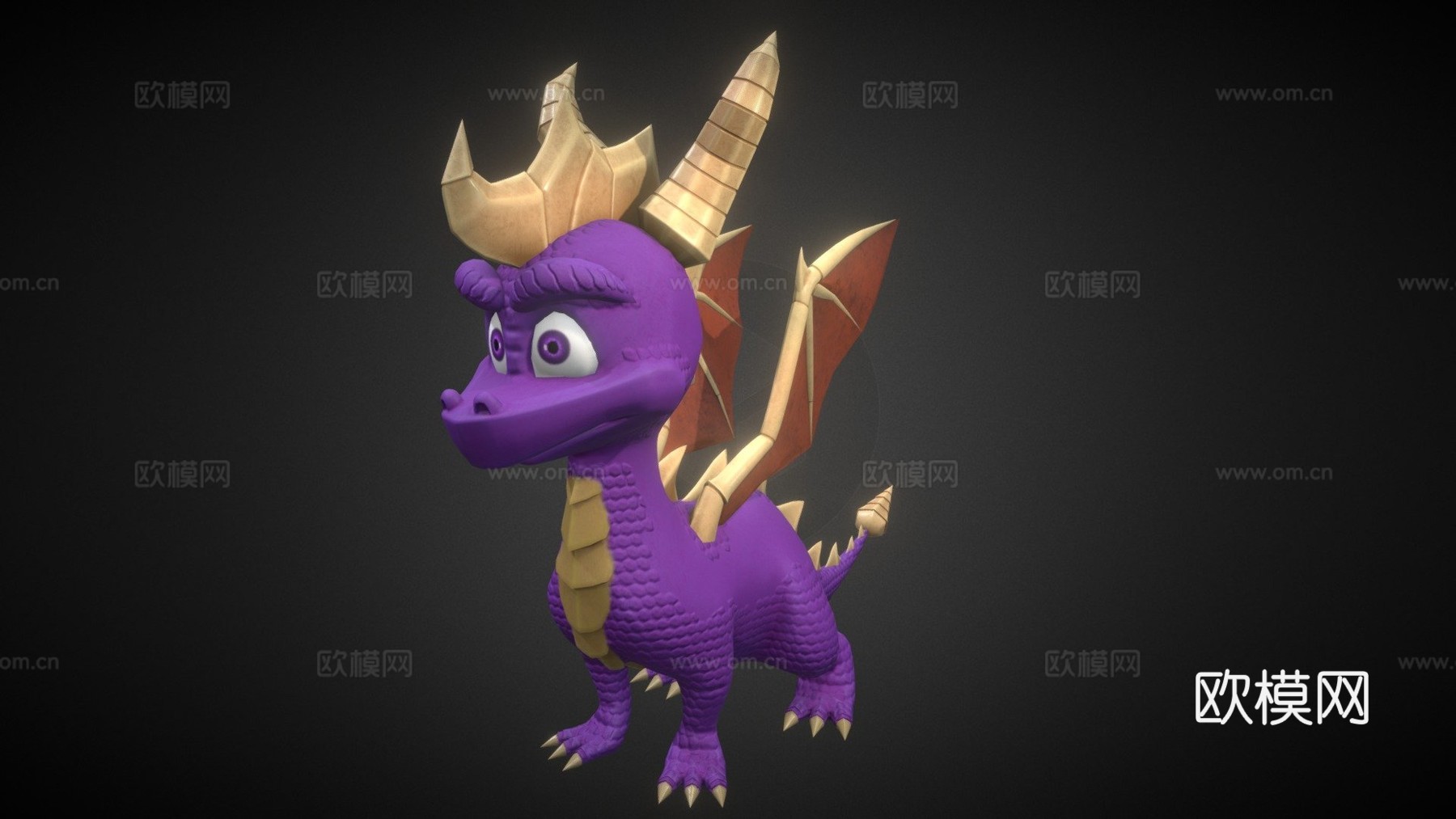 斯派罗最终龙王3d模型下载（渲染图1）