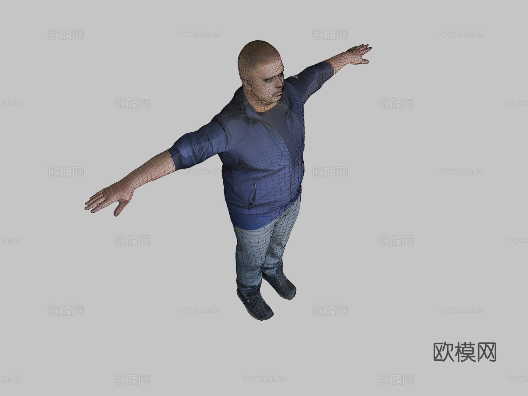 里达西迪本阿里奔跑中3d模型下载（渲染图2）