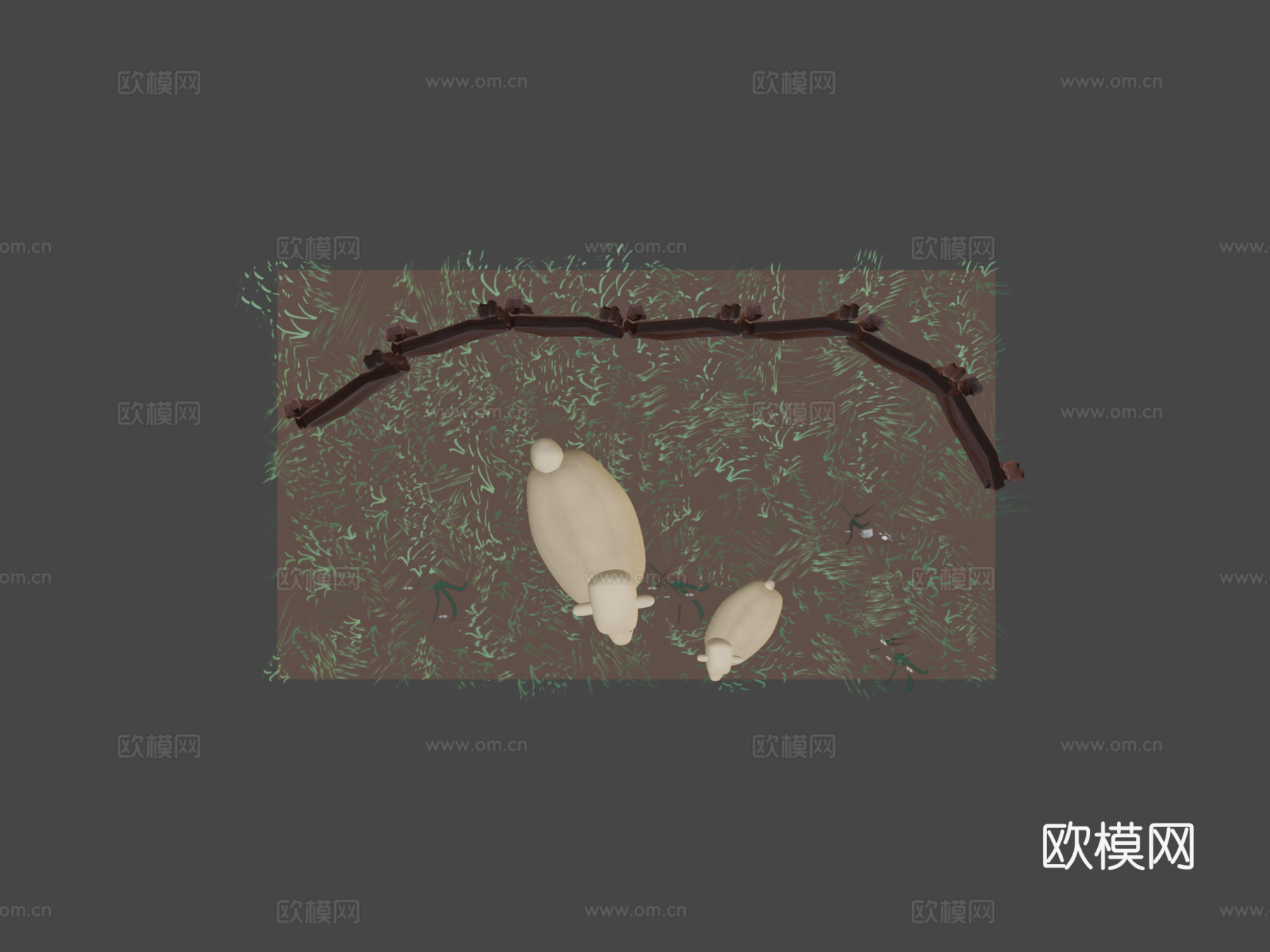 绵羊家族3d模型下载（渲染图8）
