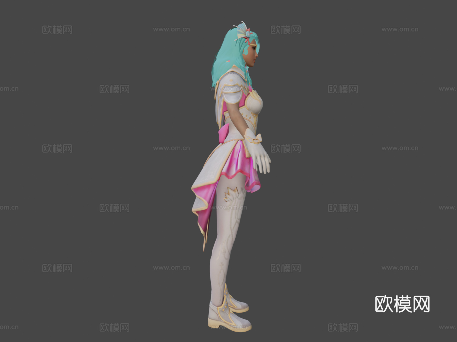 绝地求生手游全套梦幻偶像套装3d模型下载（渲染图8）