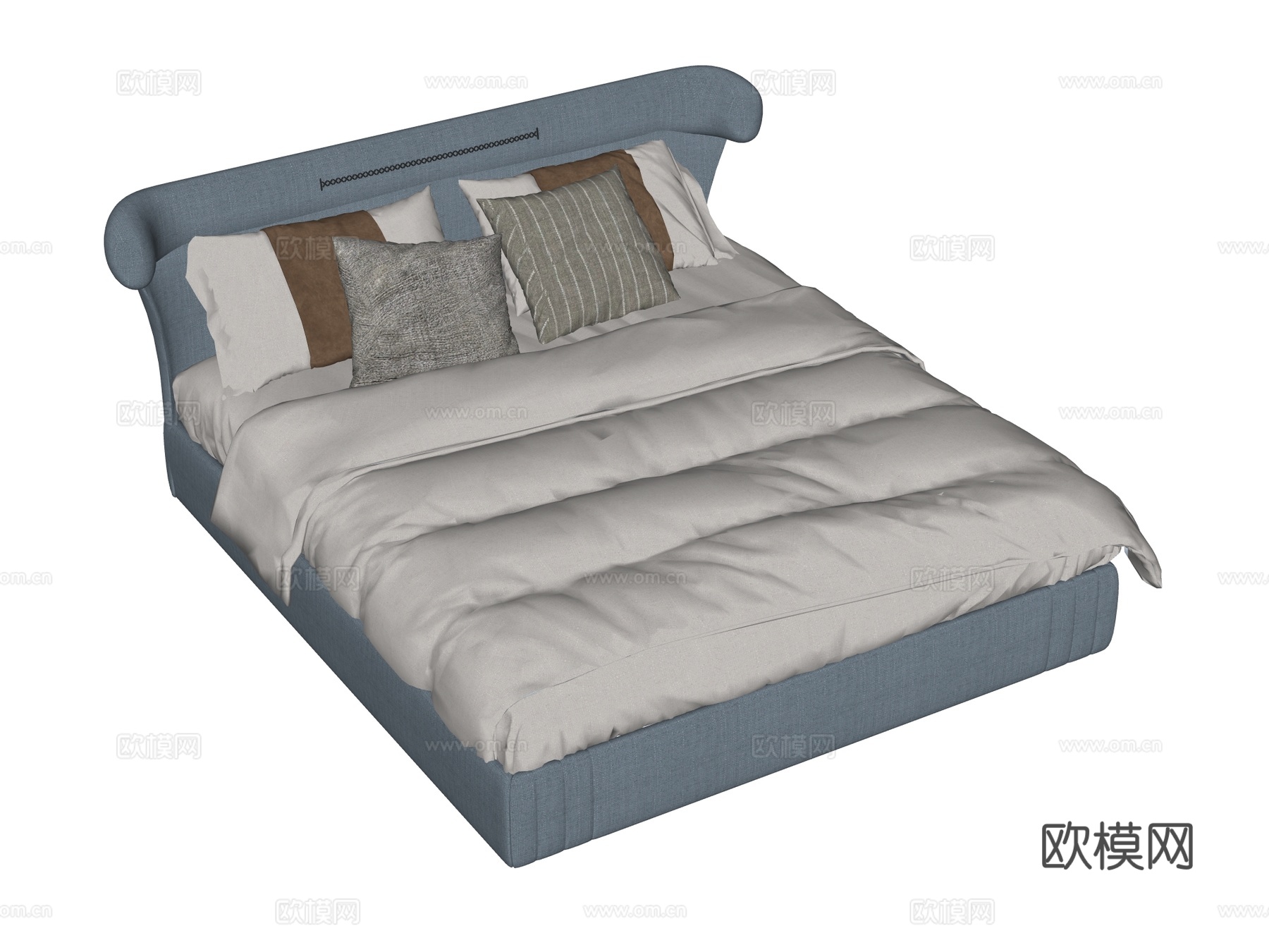 床 双人床 现代床su模型
