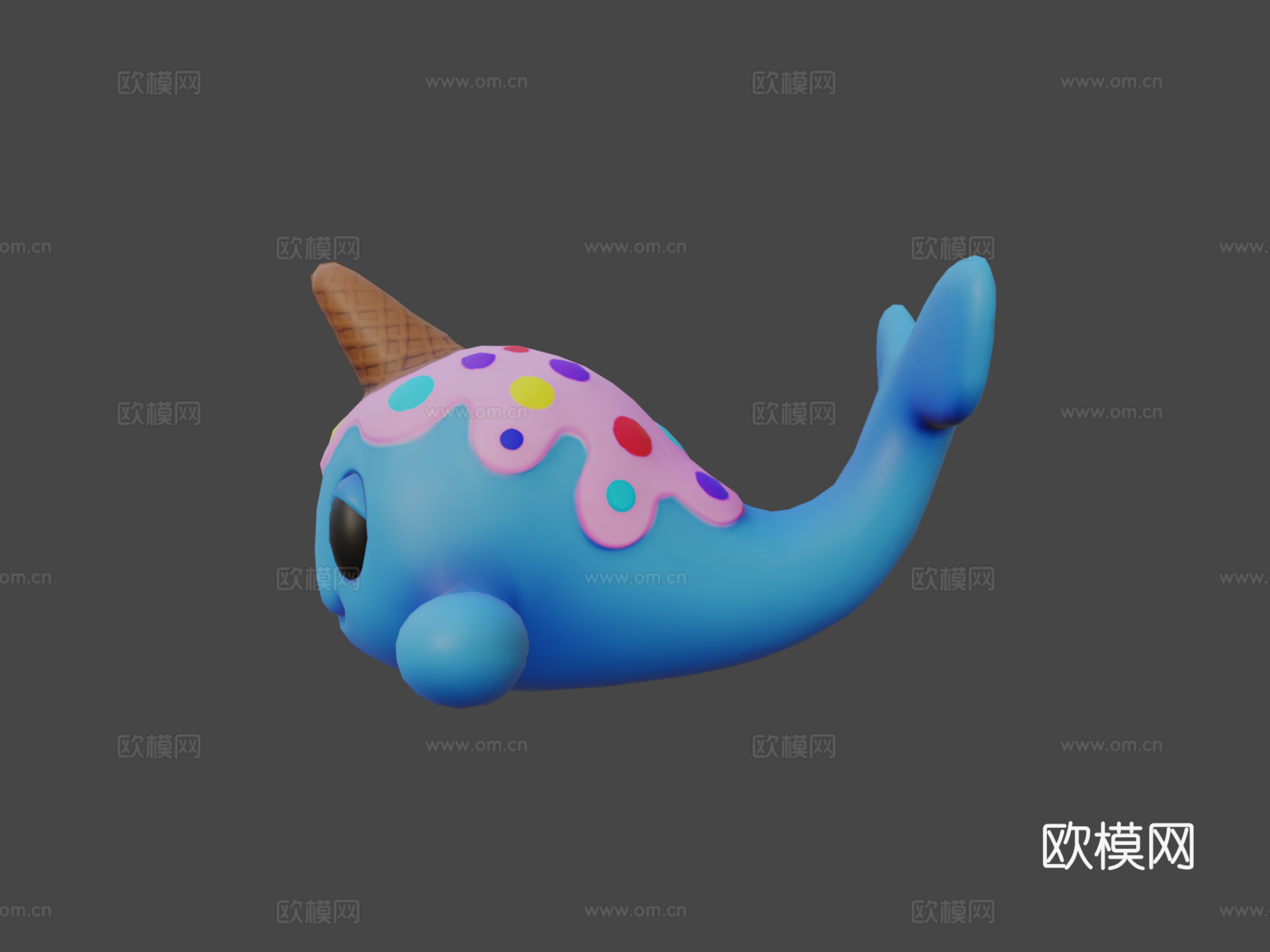 甜心鲸3d模型下载（渲染图8）