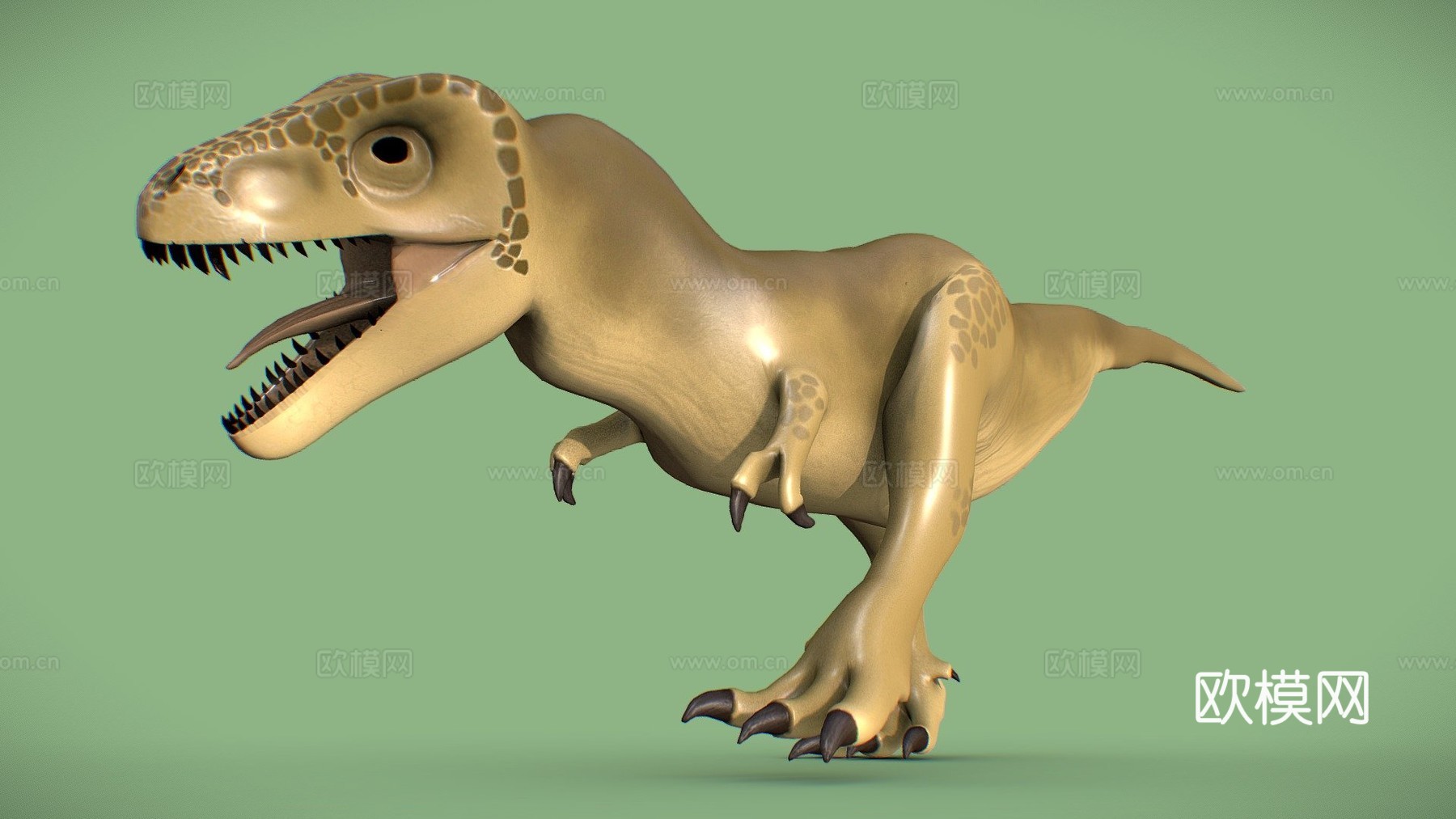 卡通霸王龙3d模型下载（渲染图1）