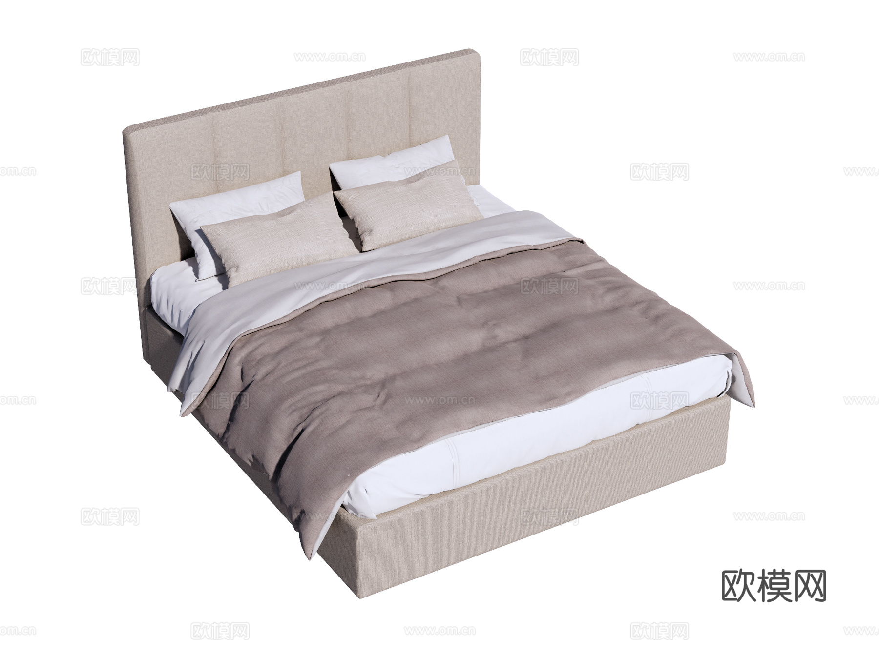 床 双人床 现代床su模型