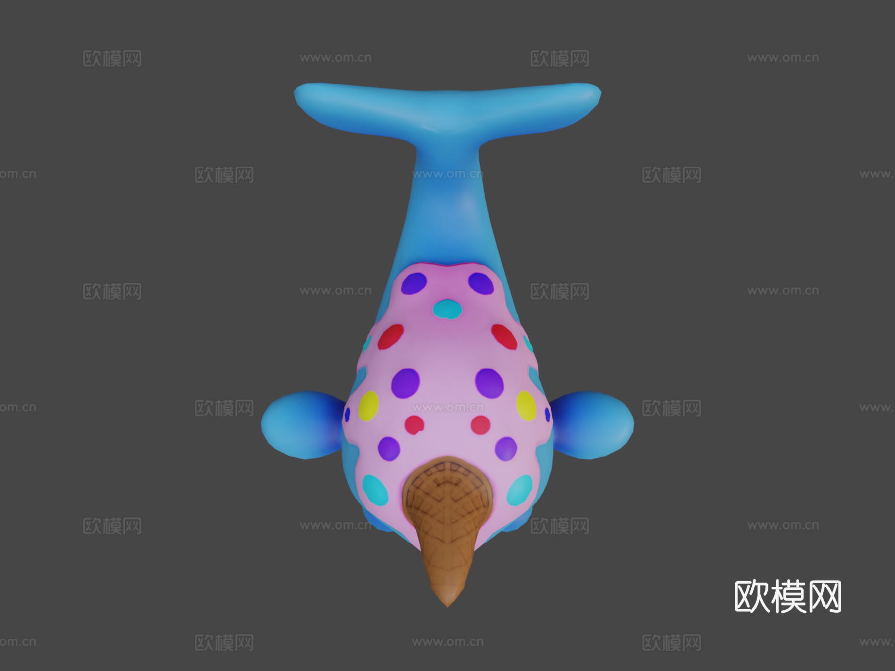 甜心鲸3d模型下载（渲染图7）