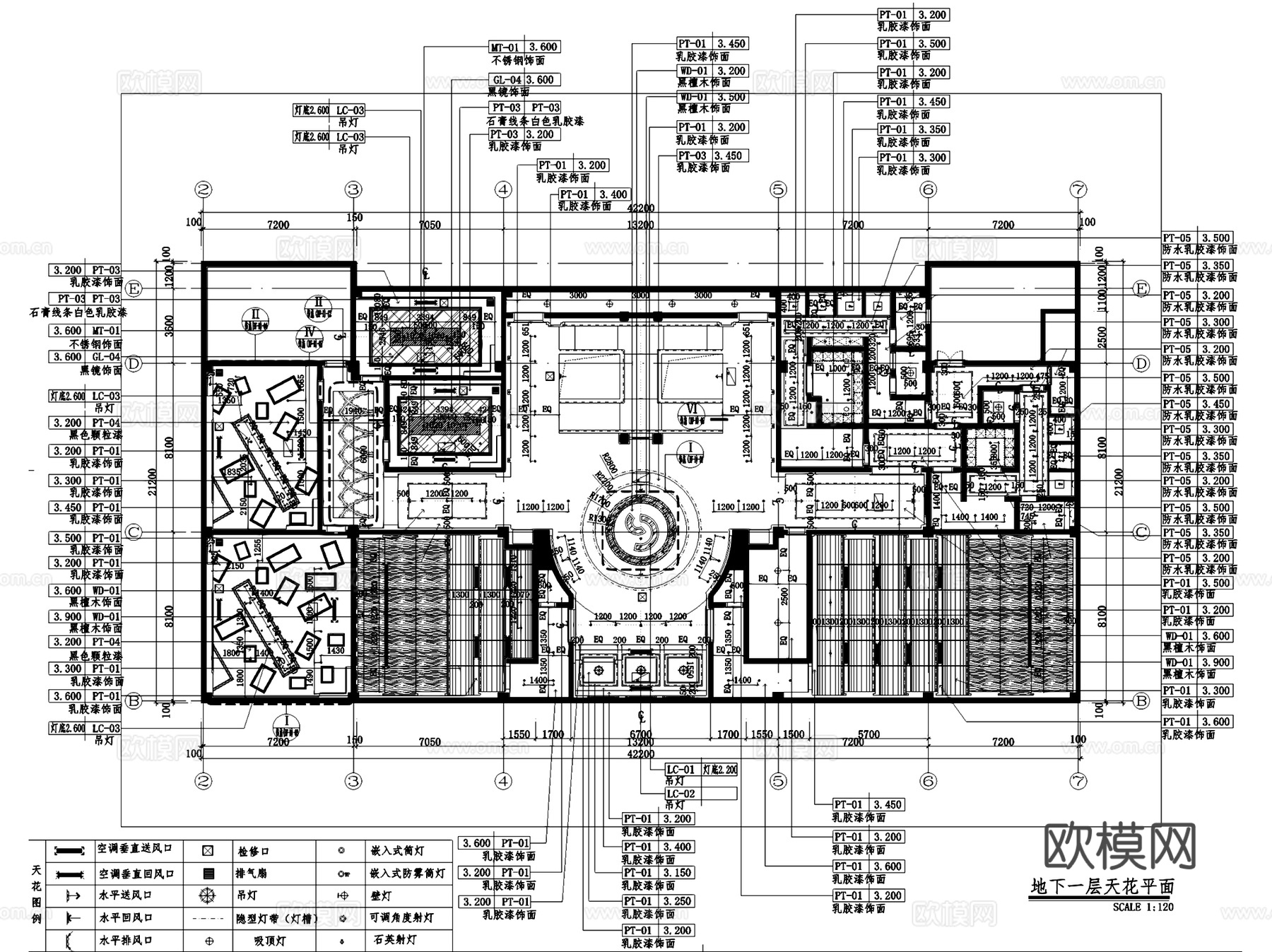 中骏蓝湾半岛会所KTV室内工装CAD施工图cad施工图cad施工图