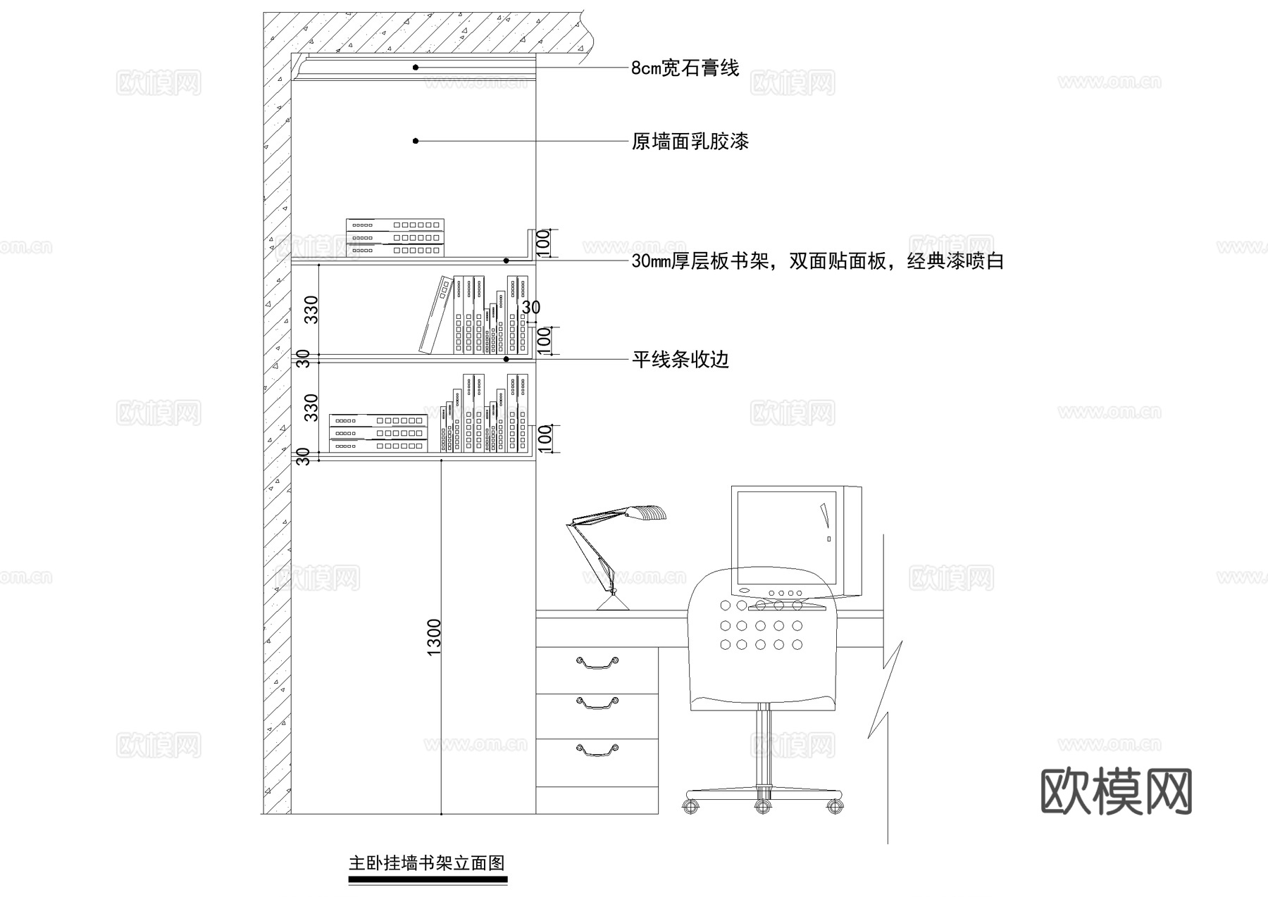 衣柜 鞋柜 书架 CAD施工图cad施工图