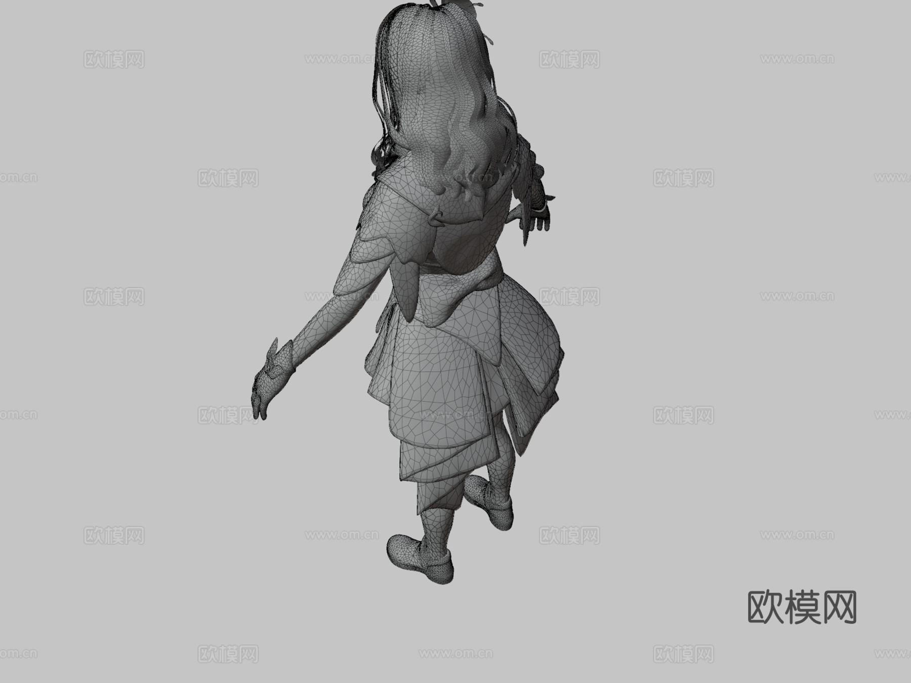 绝地求生手游全套梦幻偶像套装3d模型下载（渲染图3）