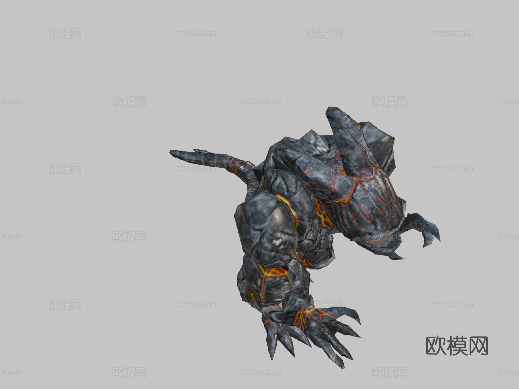 黑曜石兽3d模型下载（渲染图2）