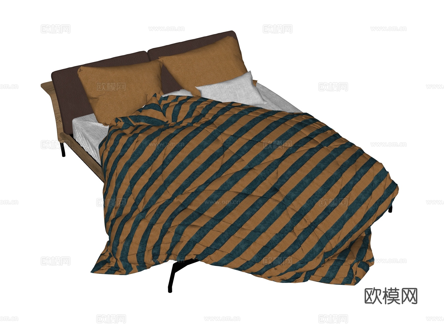 床 双人床 现代床su模型