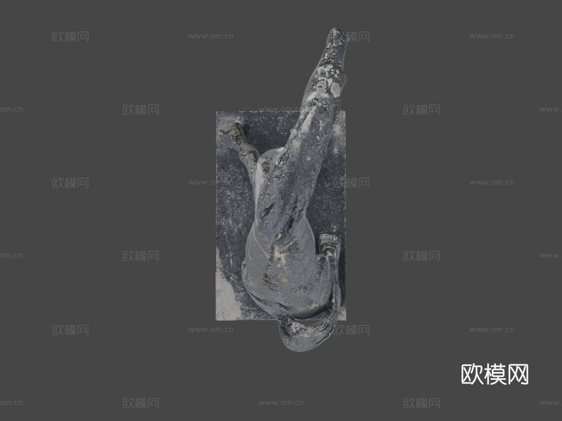 跃起的马3d模型