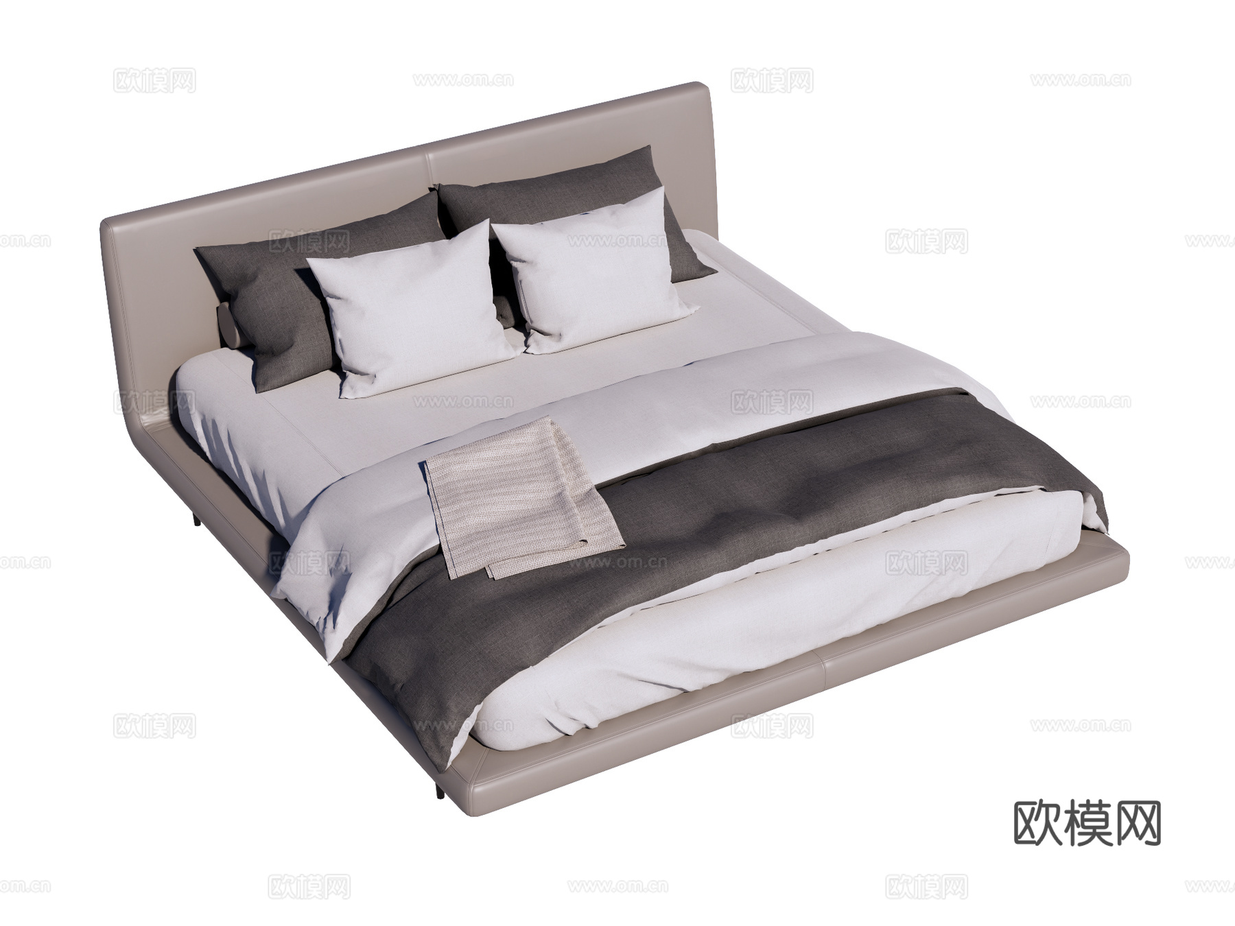 床 双人床 现代床su模型