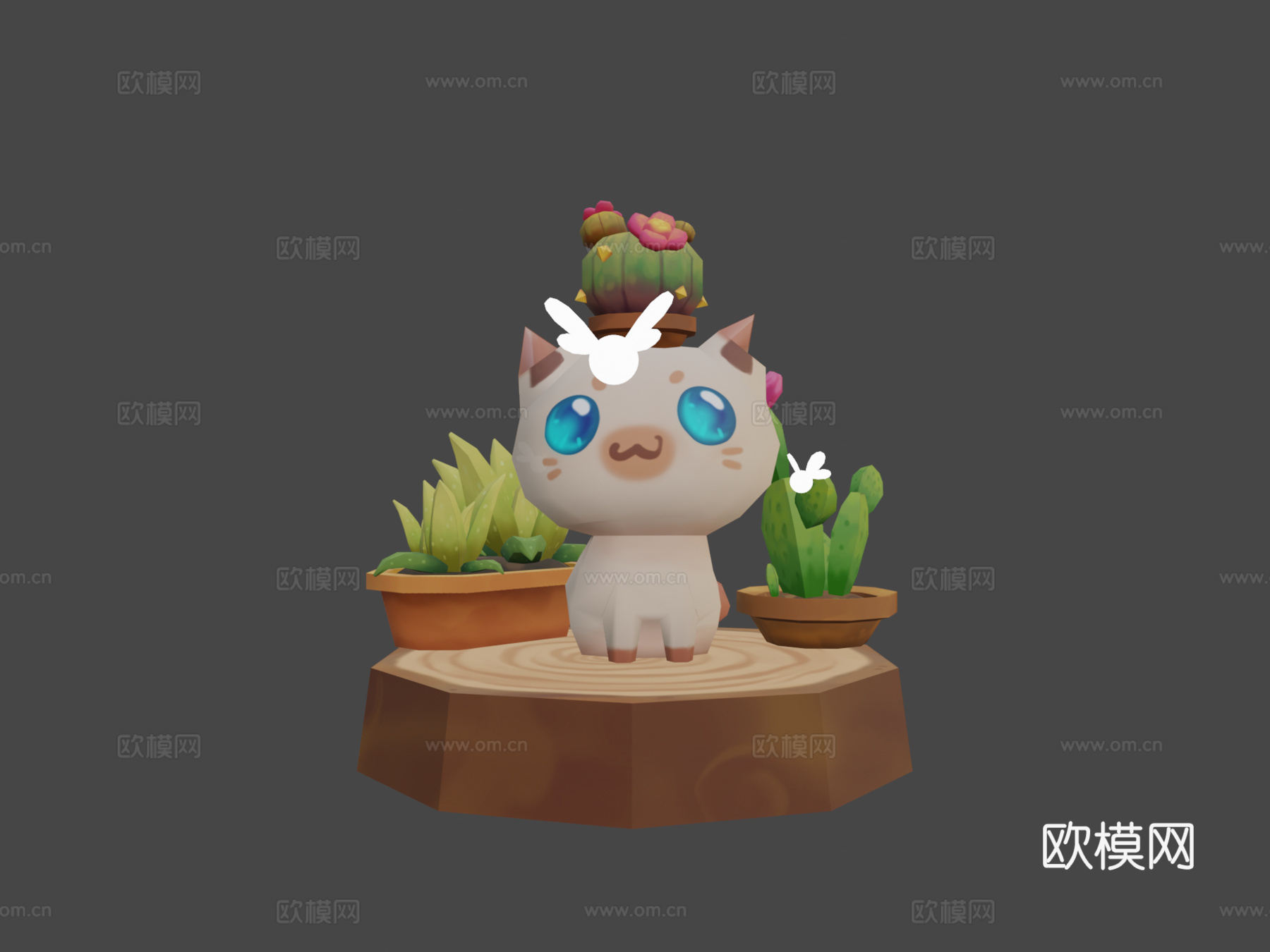 猫与萤火虫3d模型下载（渲染图5）