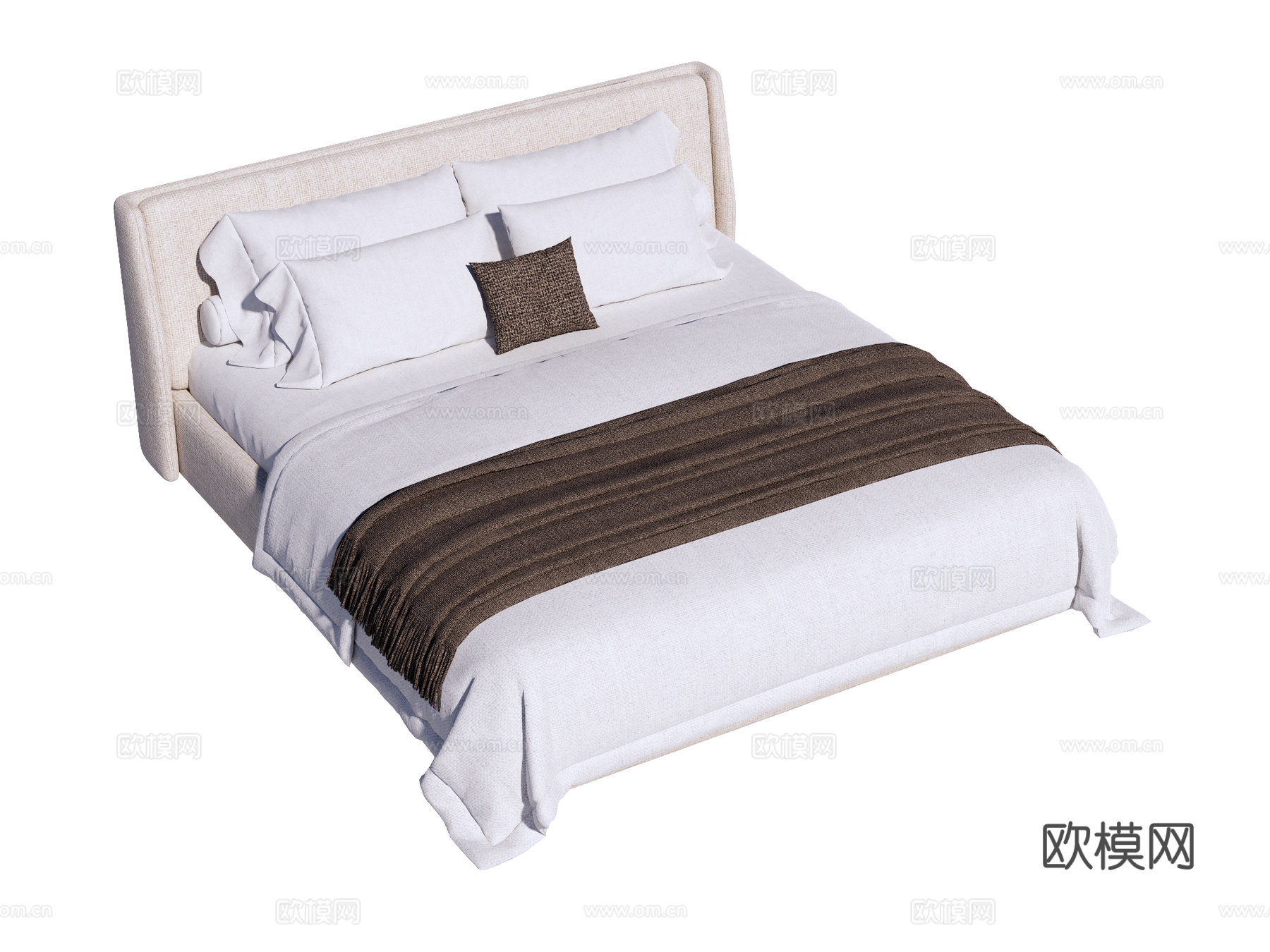 床 双人床 现代床su模型