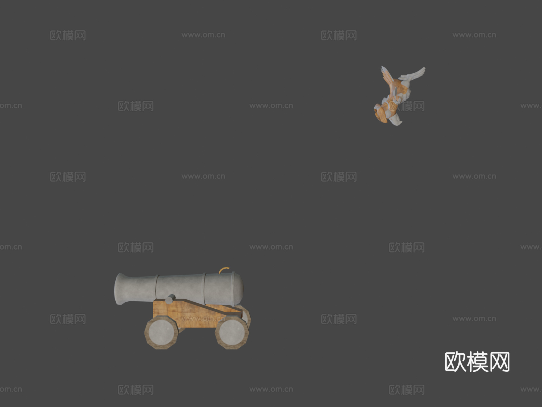 海盗鹦鹉3d模型下载（渲染图8）