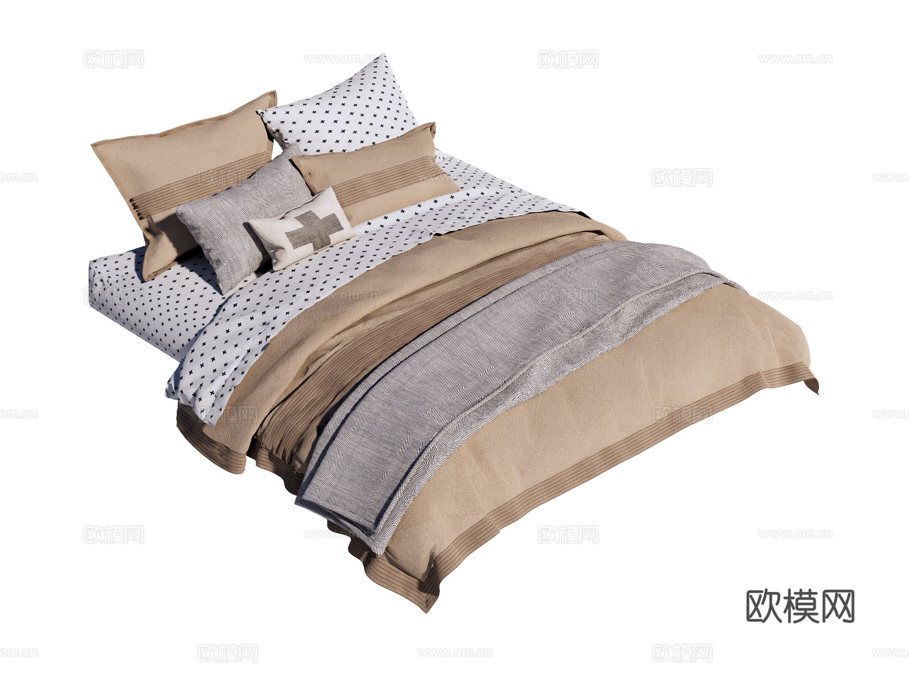 床 双人床su模型