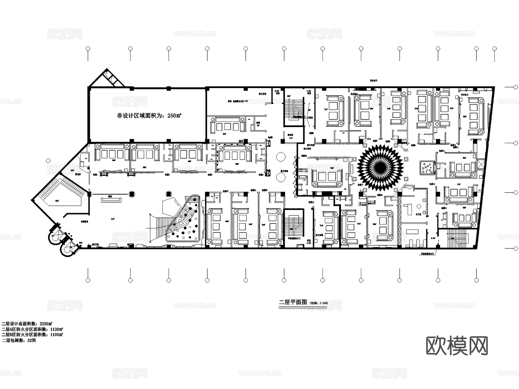 欧式福清KTV会所室内工装CAD施工图cad施工图