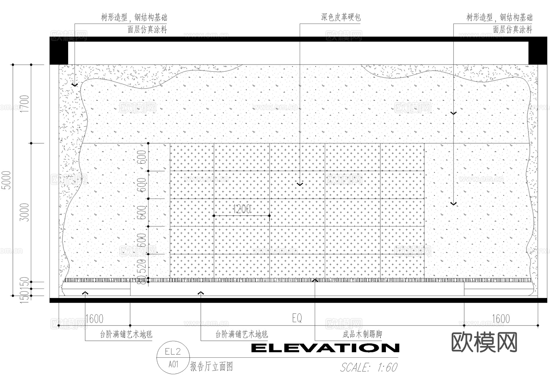 多功能大会议室 小报告厅 CAD施工图cad施工图