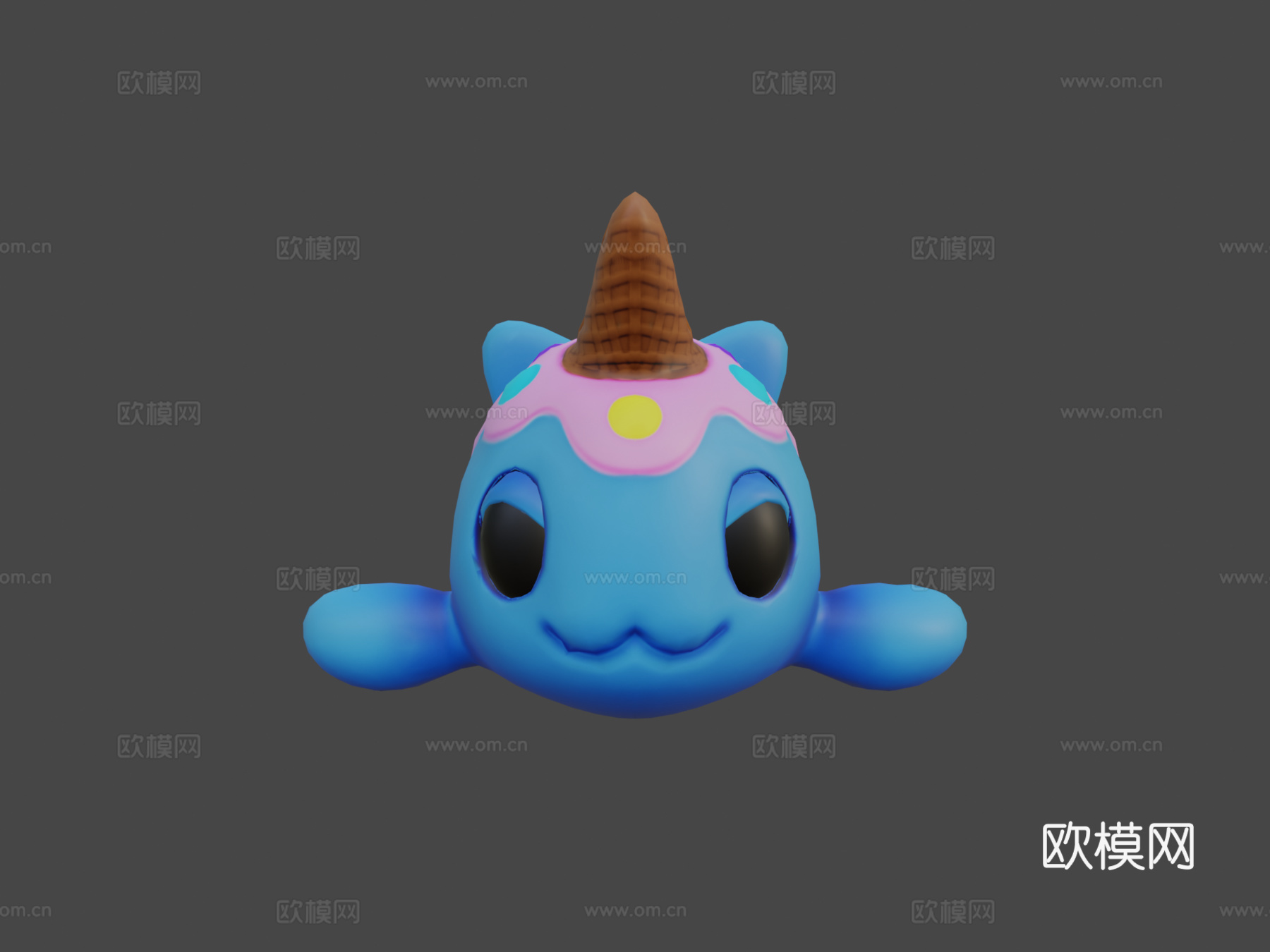 甜心鲸3d模型下载（渲染图6）