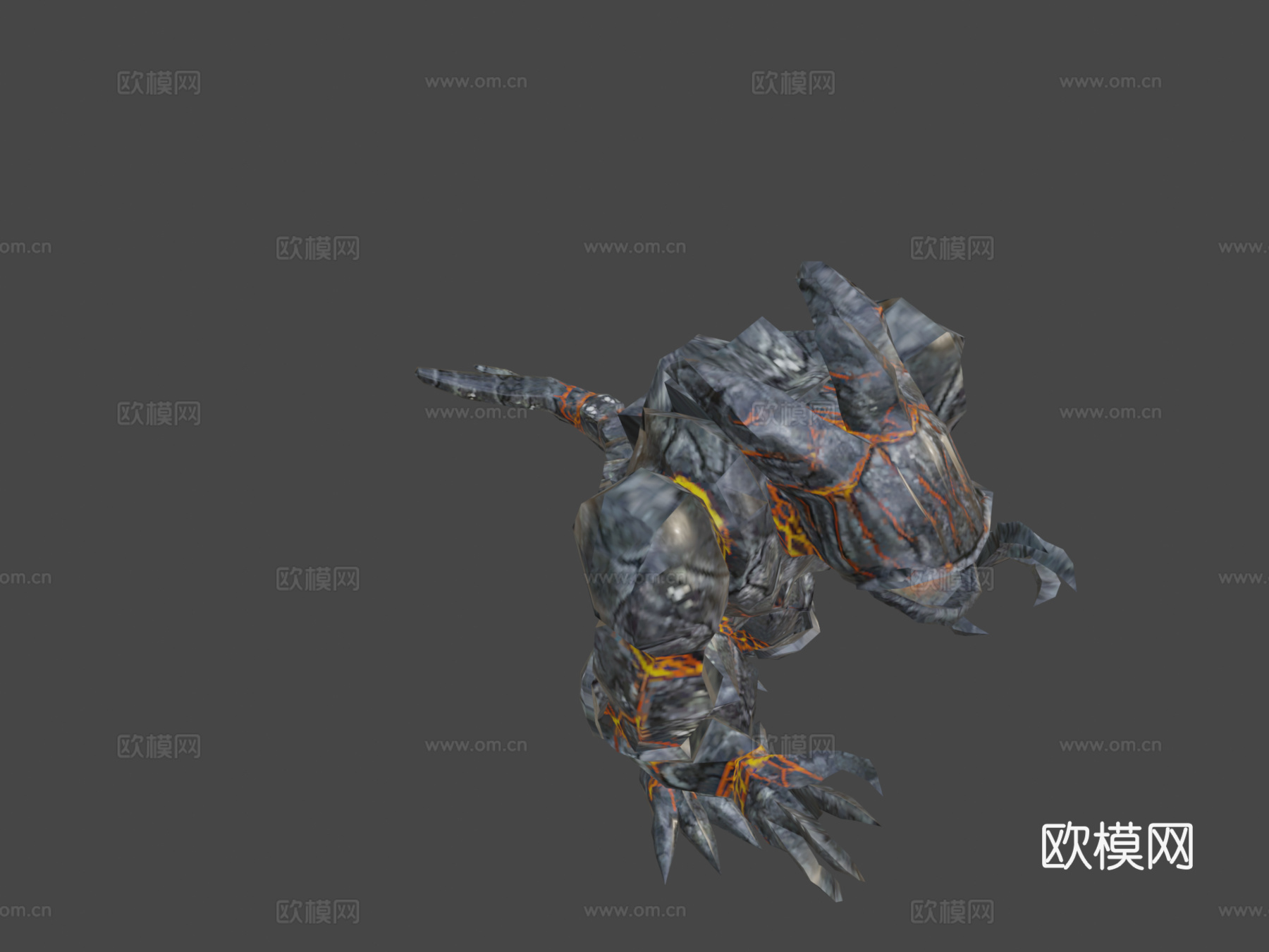 黑曜石兽3d模型下载（渲染图5）