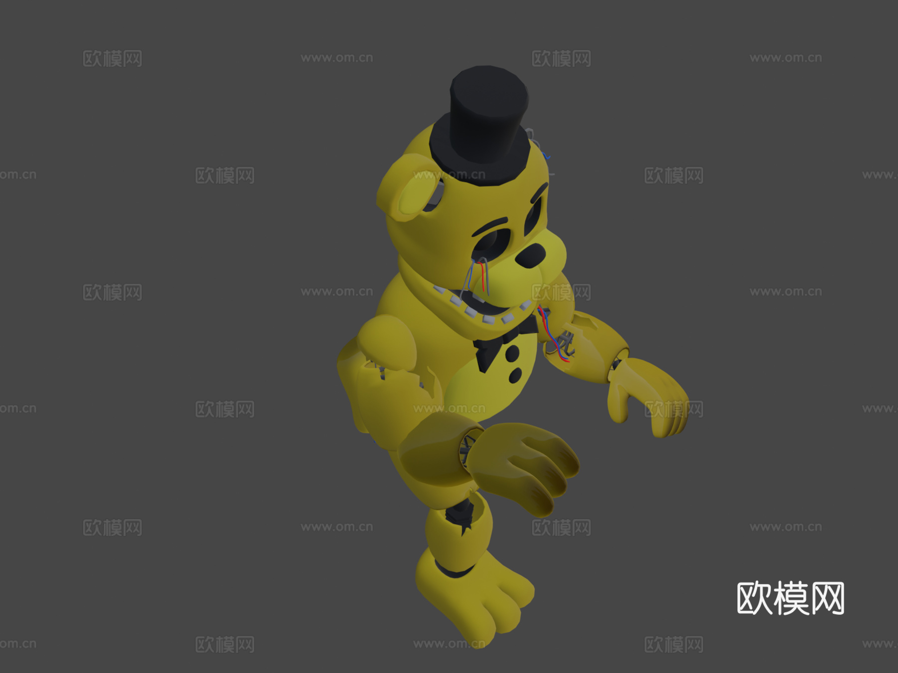 枯萎的金弗雷迪3d模型