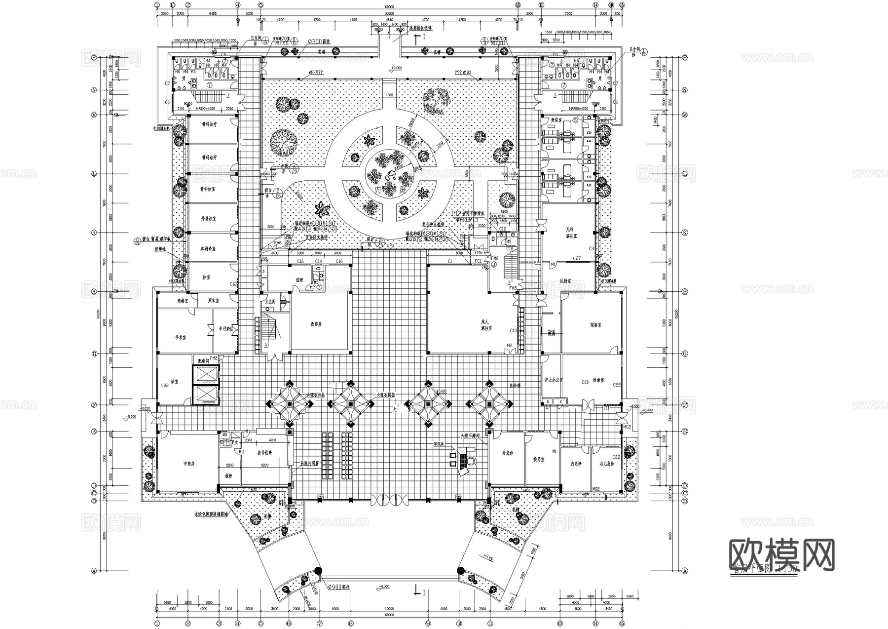 医院门诊 办公室 手术室 诊室 讲学厅 CAD施工图cad施工图